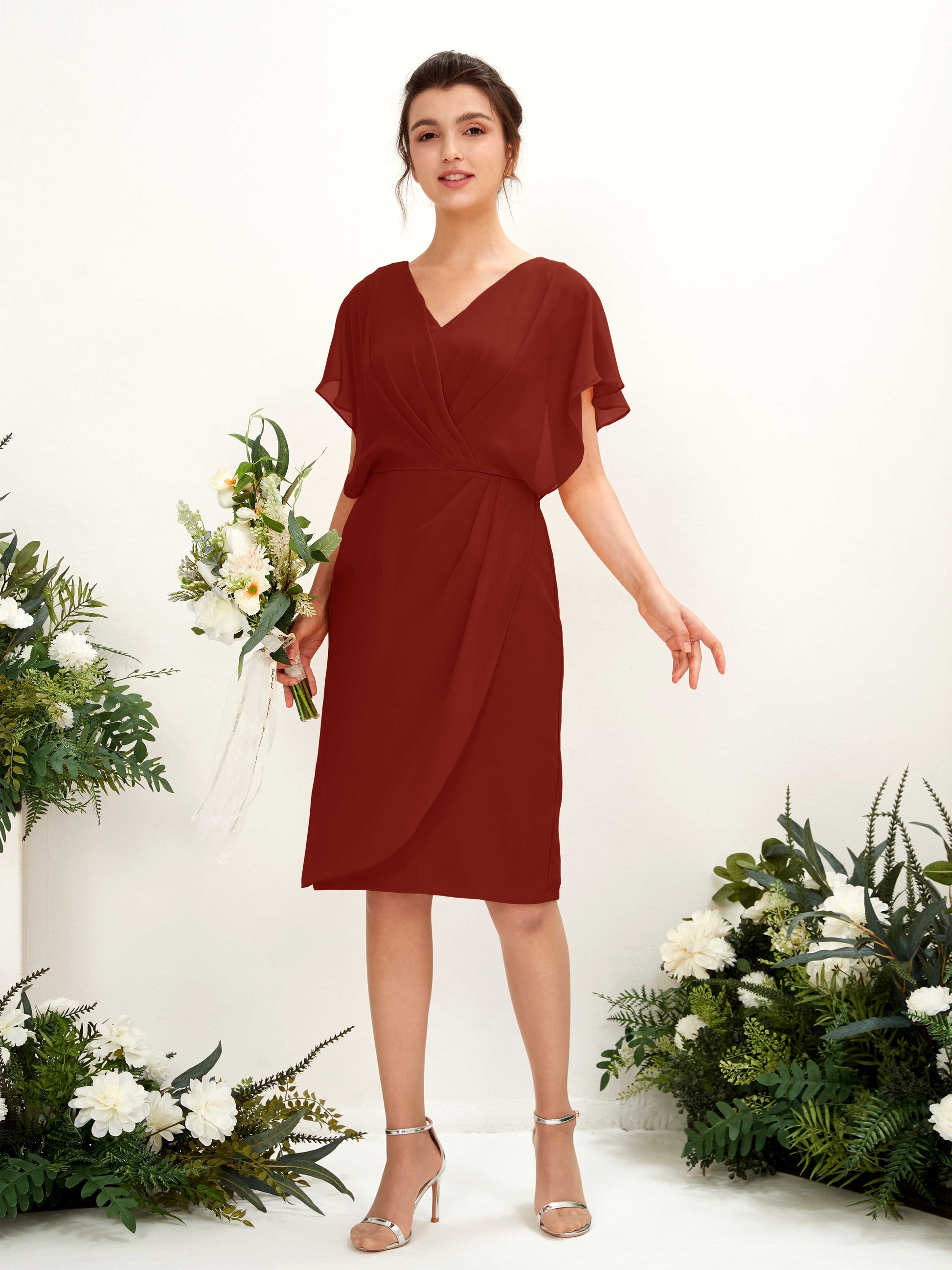 Vanessa Rust Midi Dress