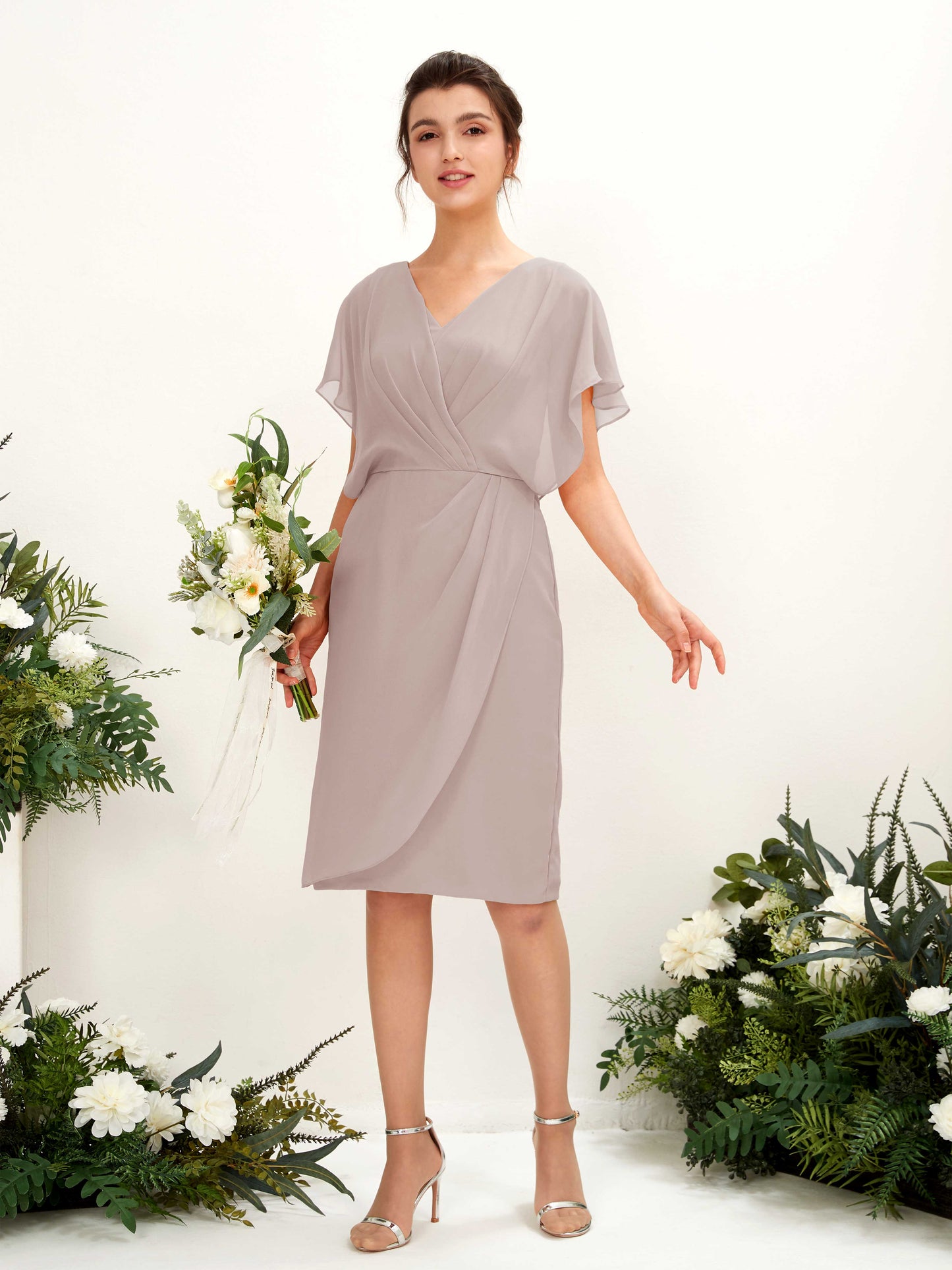 Vanessa Taupe Midi Dress