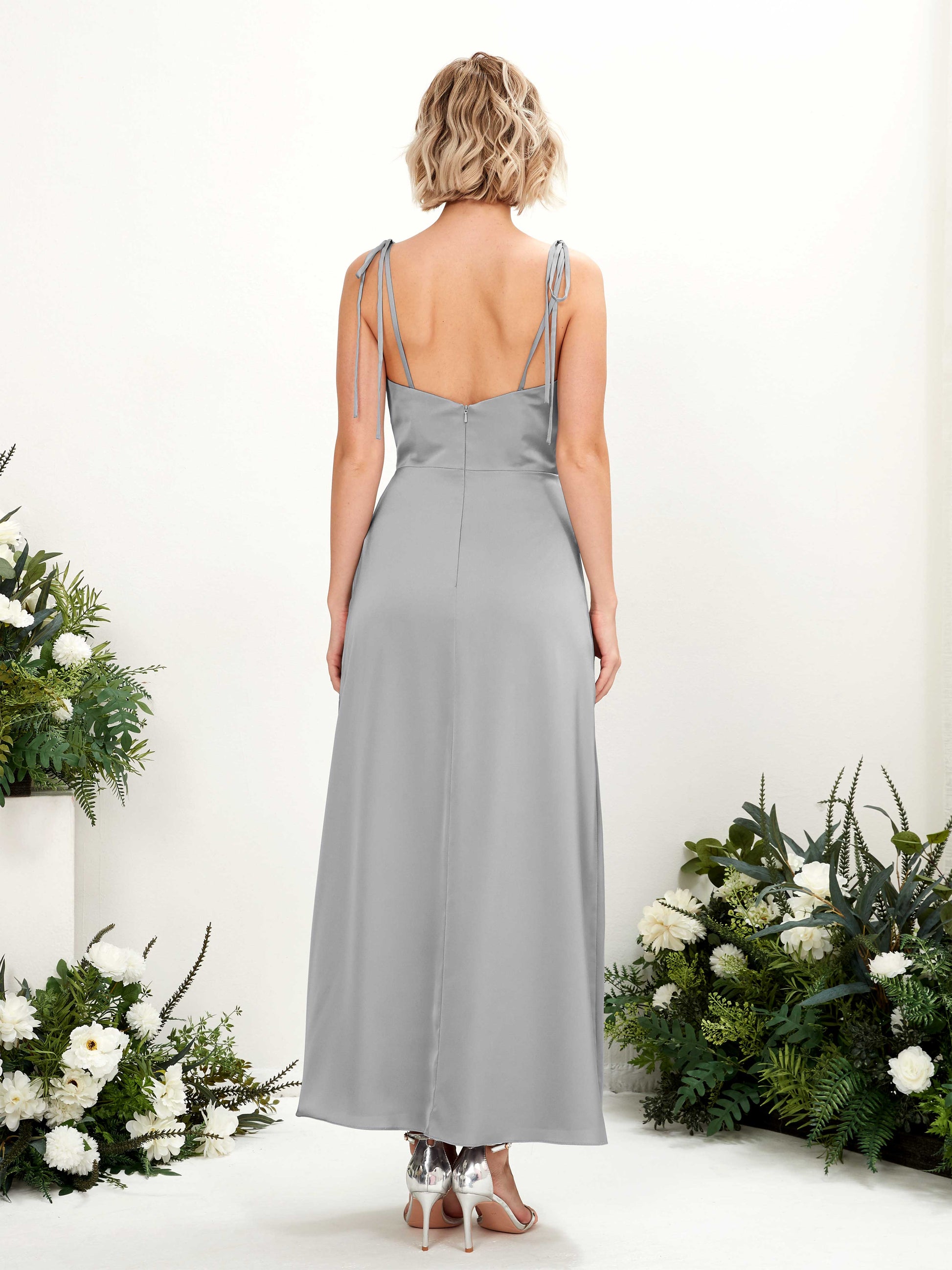 Viola Dove Satin Sleeveless Maxi Dress