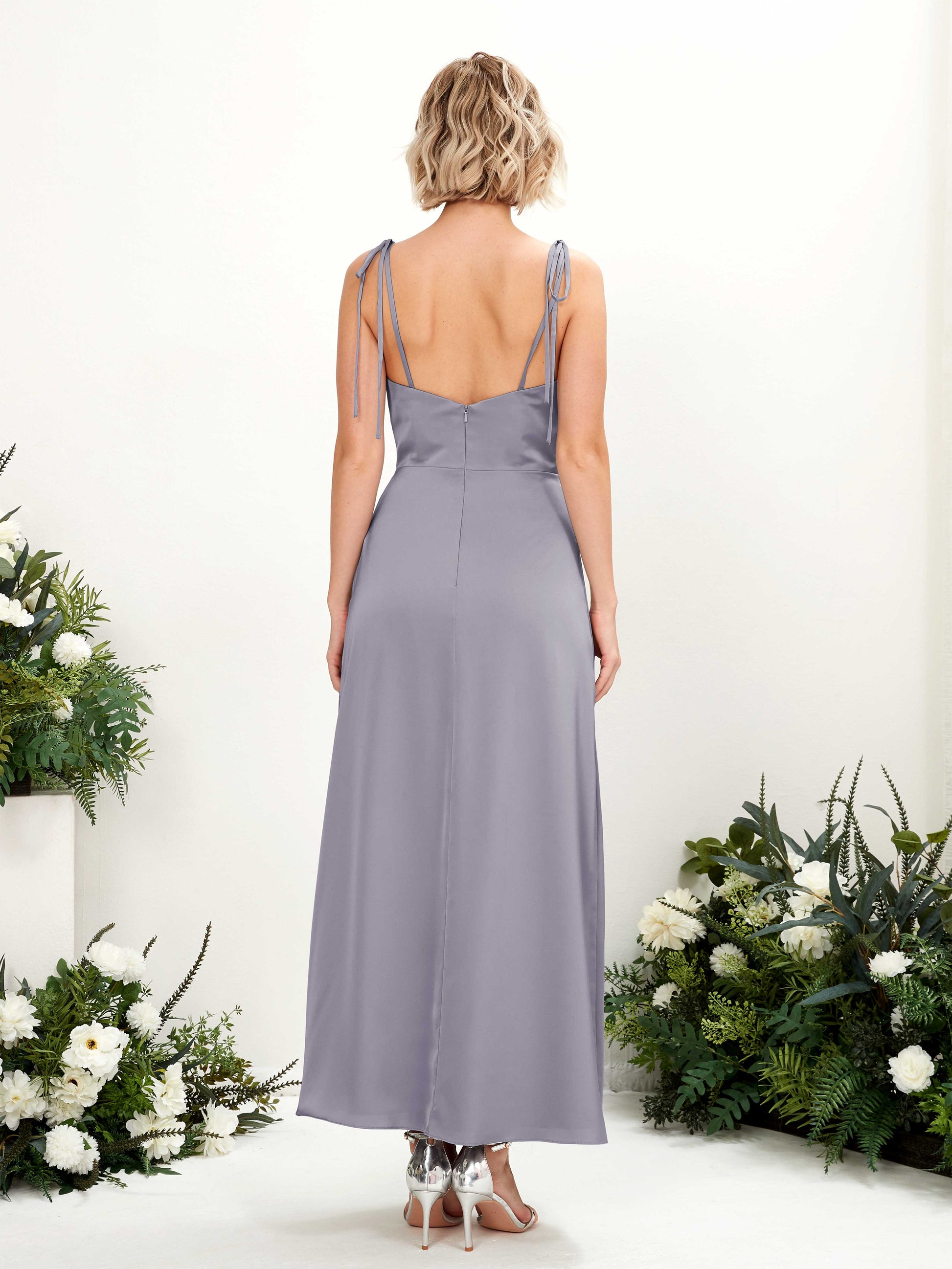 Viola Purple Haze Satin Sleeveless Maxi Dress