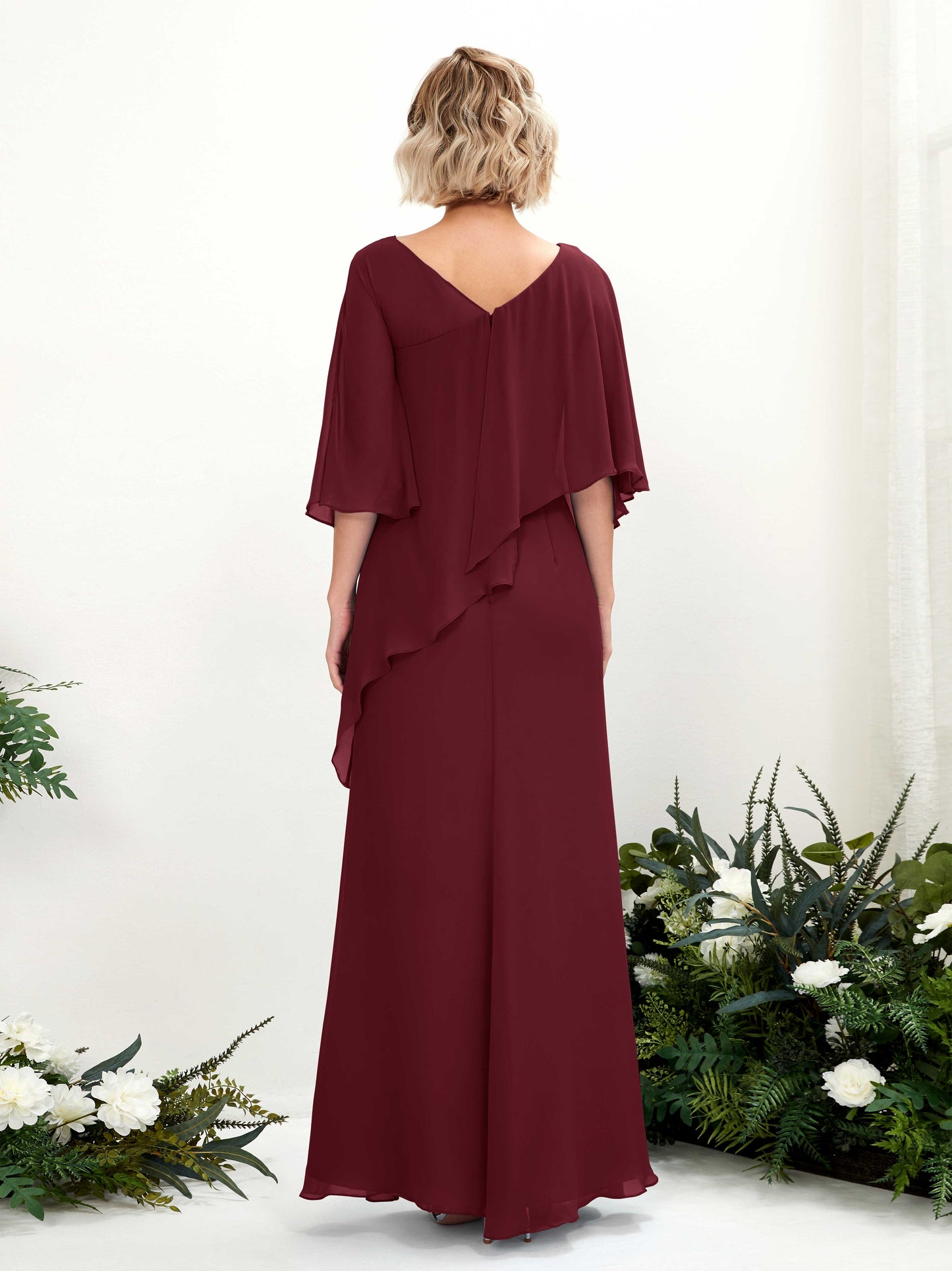 Violaine Burgundy Maxi Dress