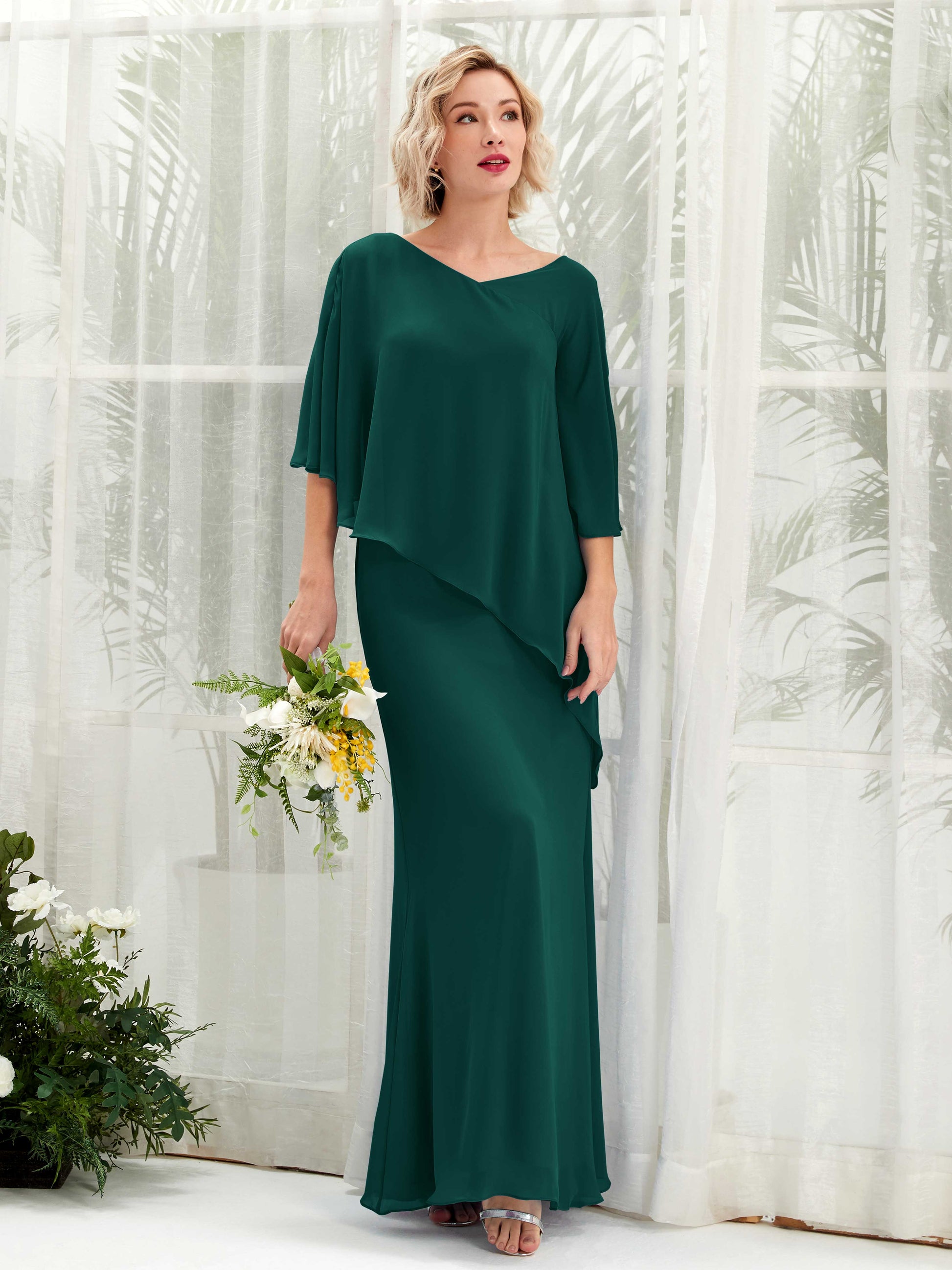 Violaine Dark Emerald Maxi Dress