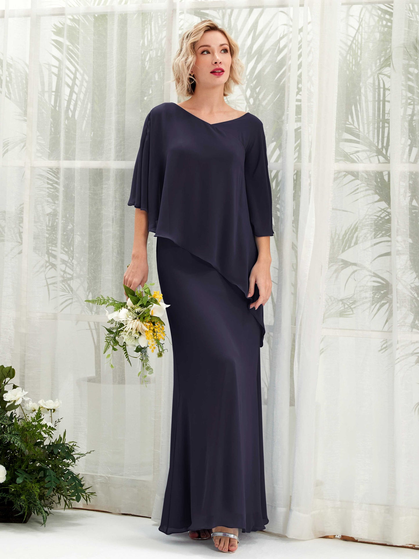 Violaine Dark Navy Maxi Dress