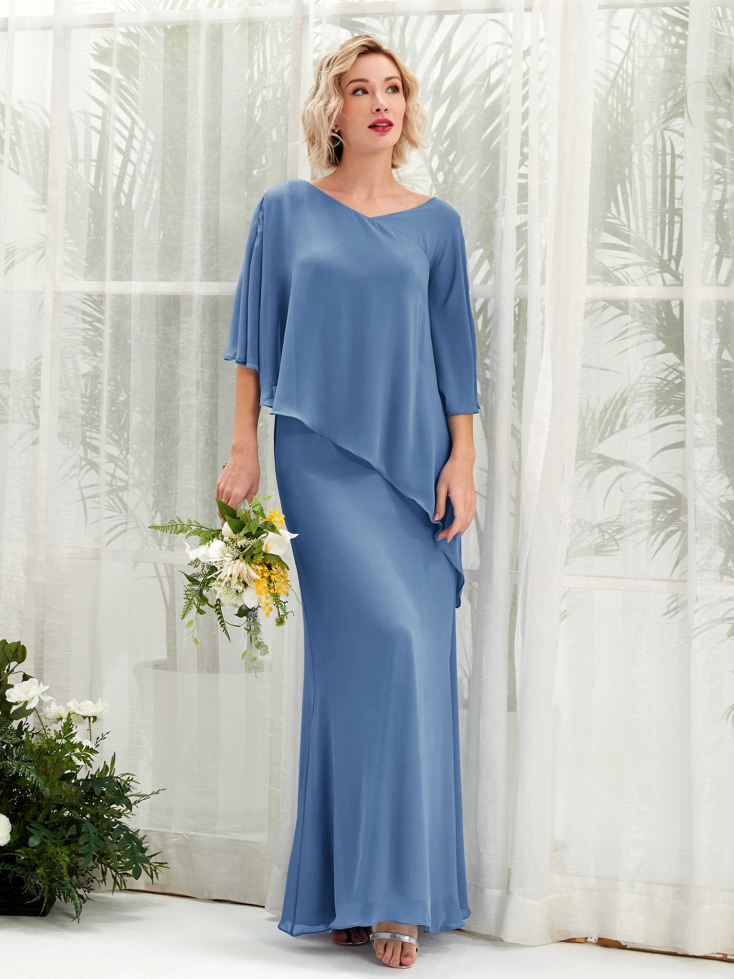 Violaine Dusty Blue Maxi Dress