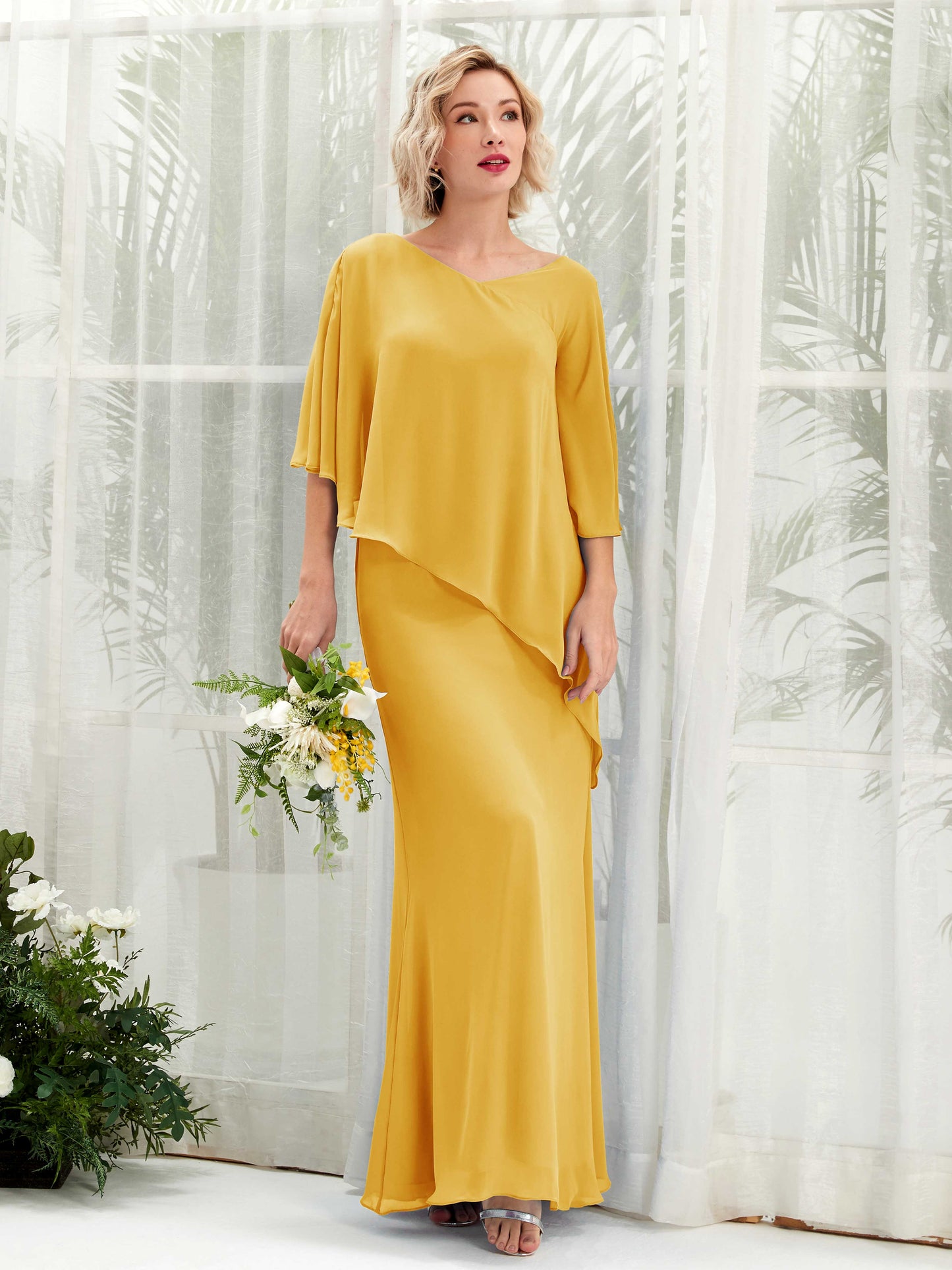 Violaine Mustard Yellow Maxi Dress