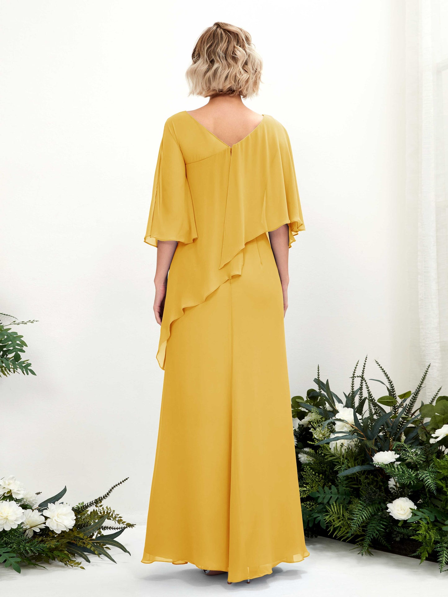 Violaine Mustard Yellow Maxi Dress