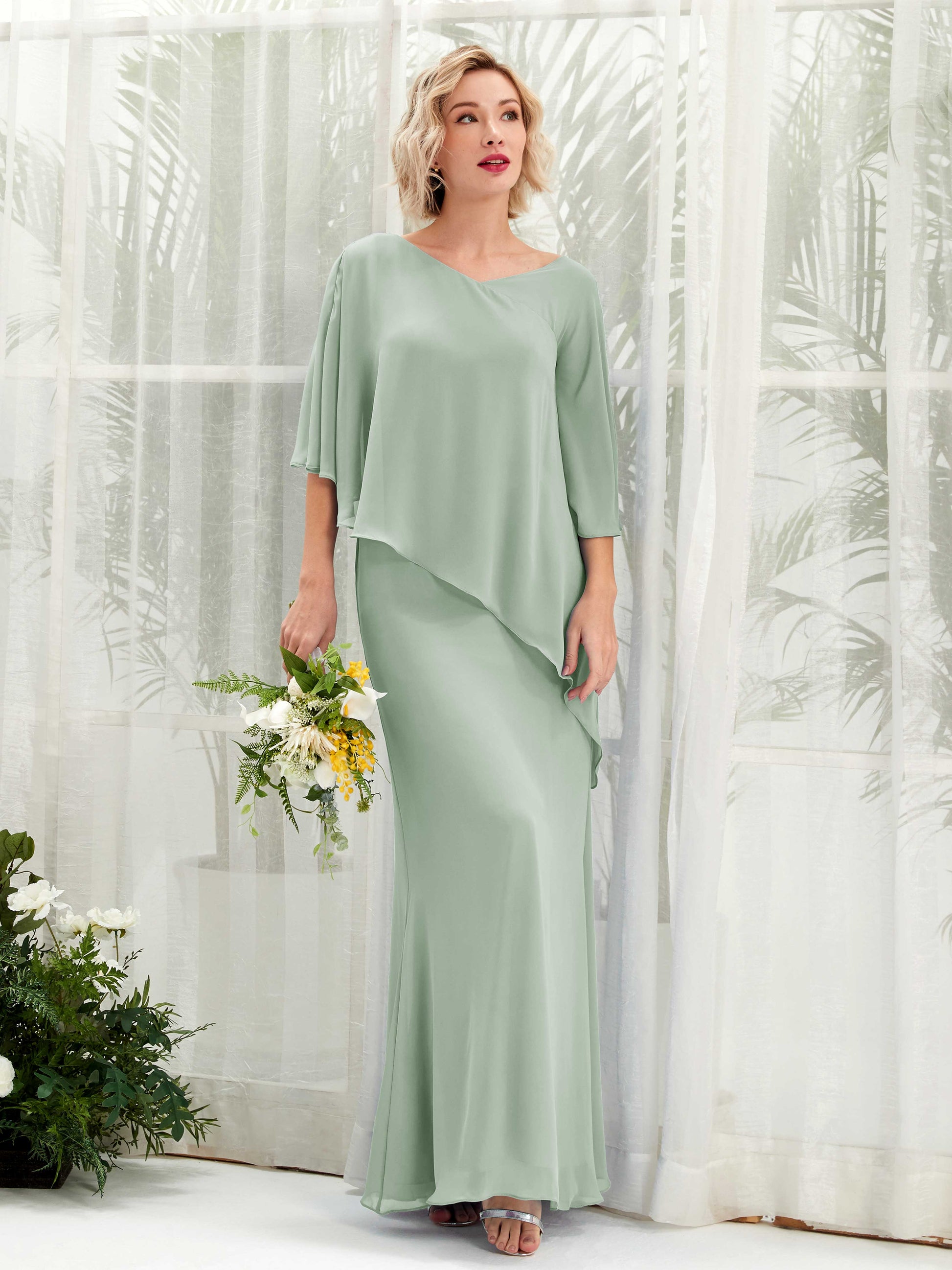 Violaine Sage Green Maxi Dress