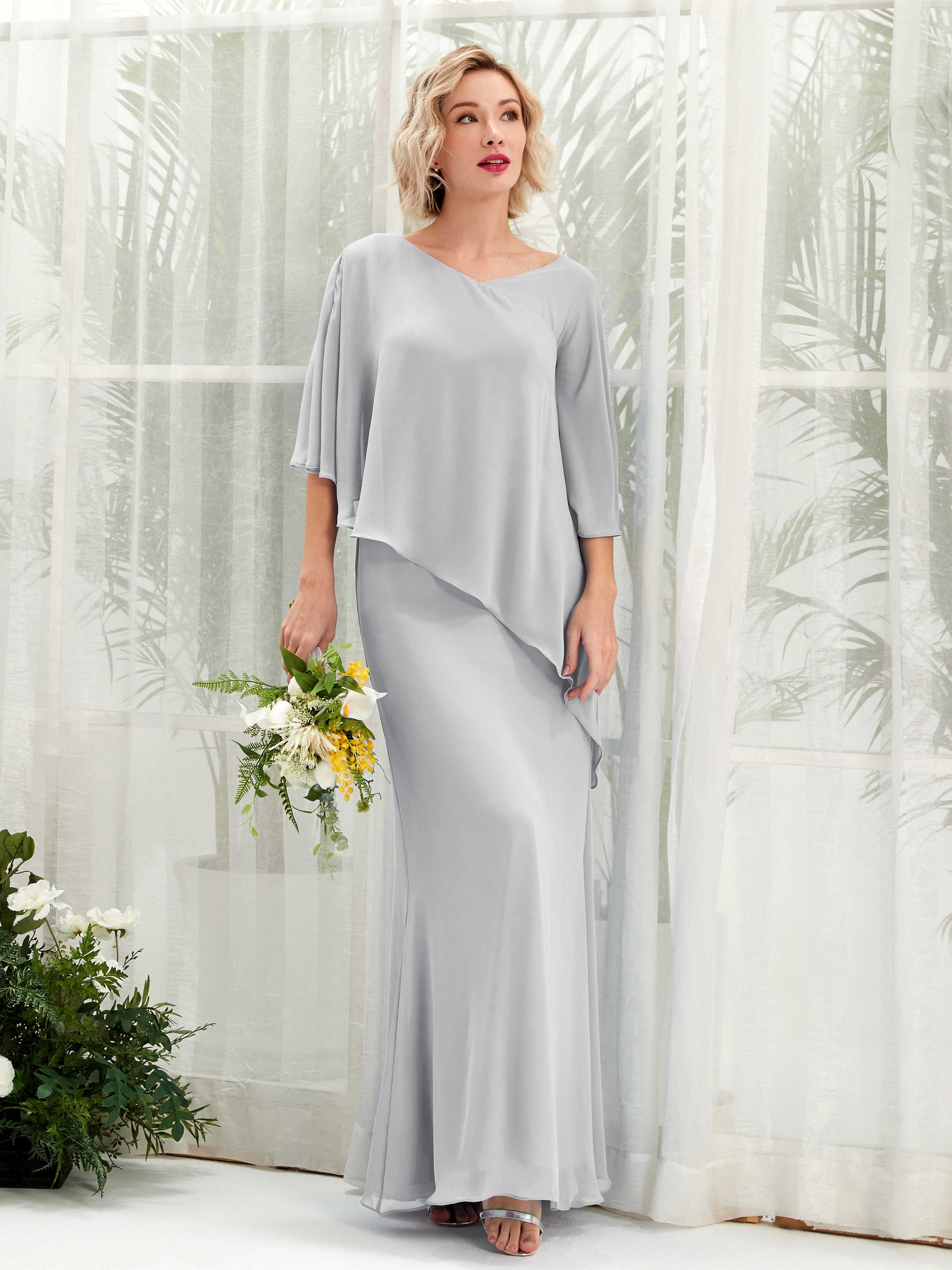 Violaine Silver Maxi Dress