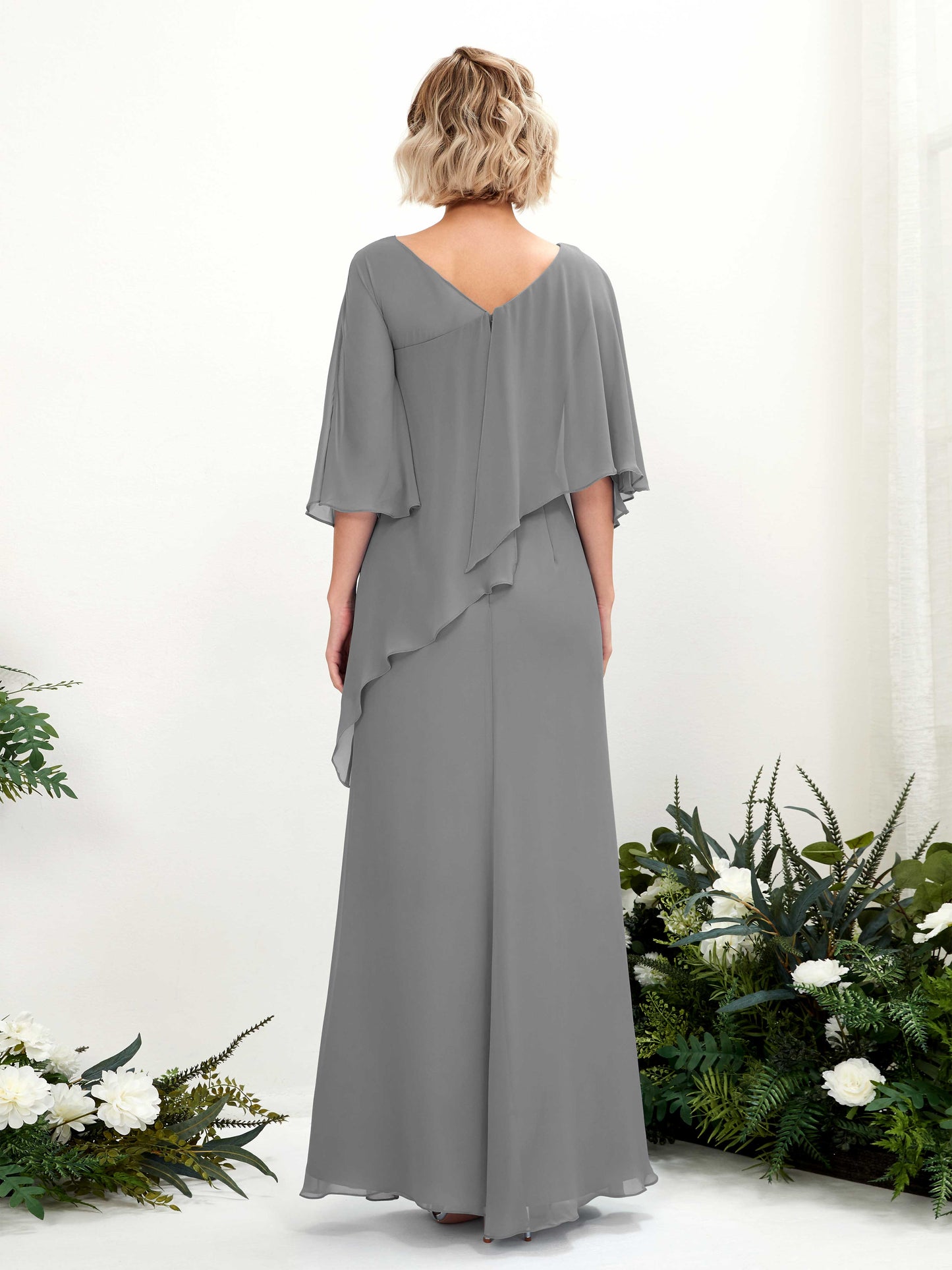 Violaine Steel Gray Maxi Dress