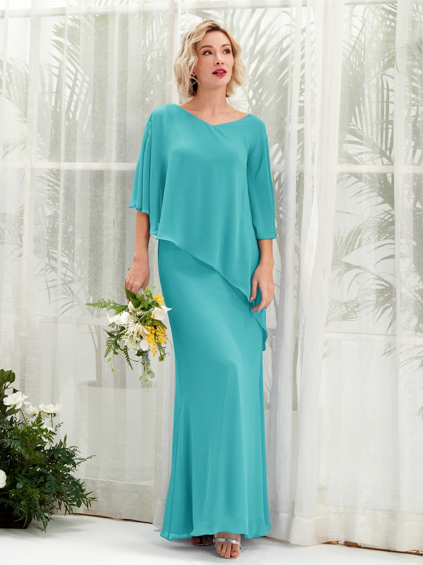 Violaine Turquoise Maxi Dress