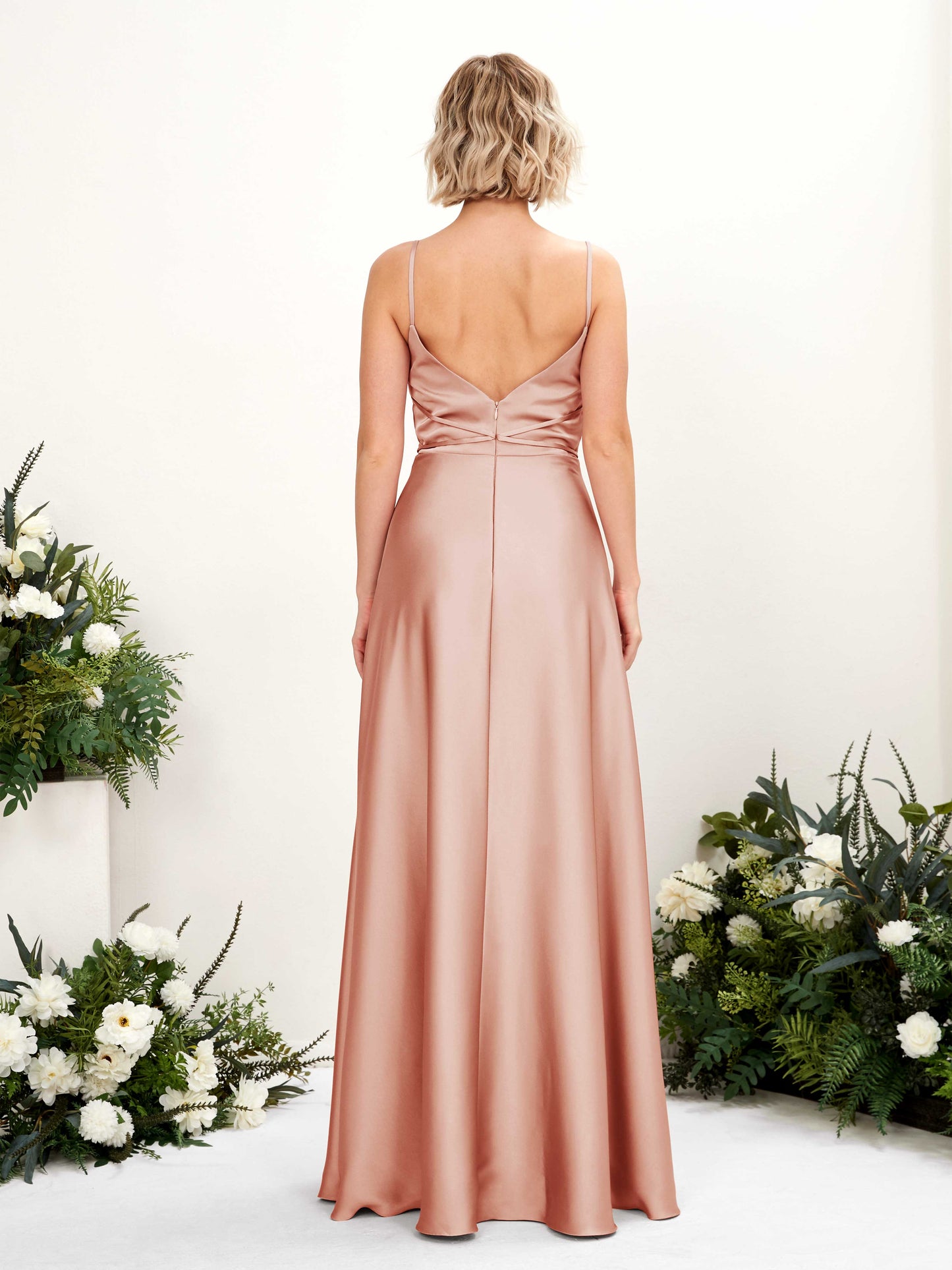 Wallis Cantaloupe Satin Sleeveless Maxi Dress