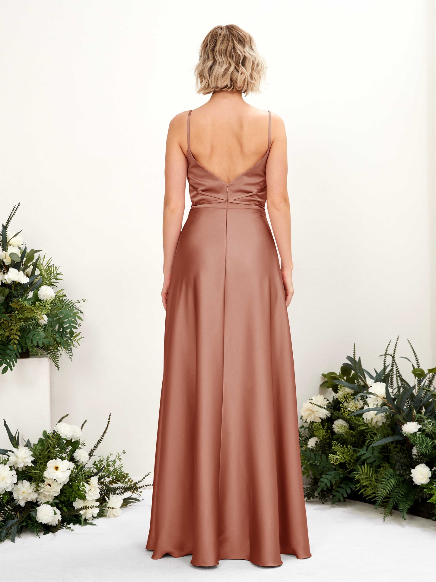 Wallis Raw Sienna Satin Sleeveless Maxi Dress