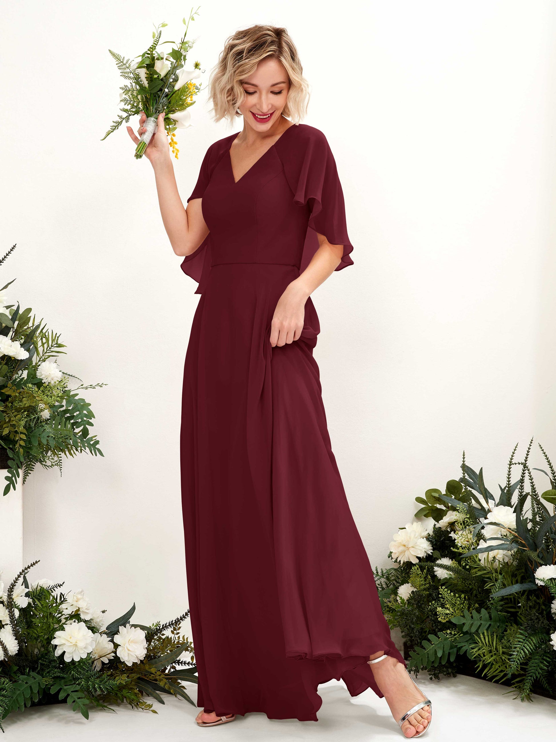 Winnie Burgundy Maxi Dress