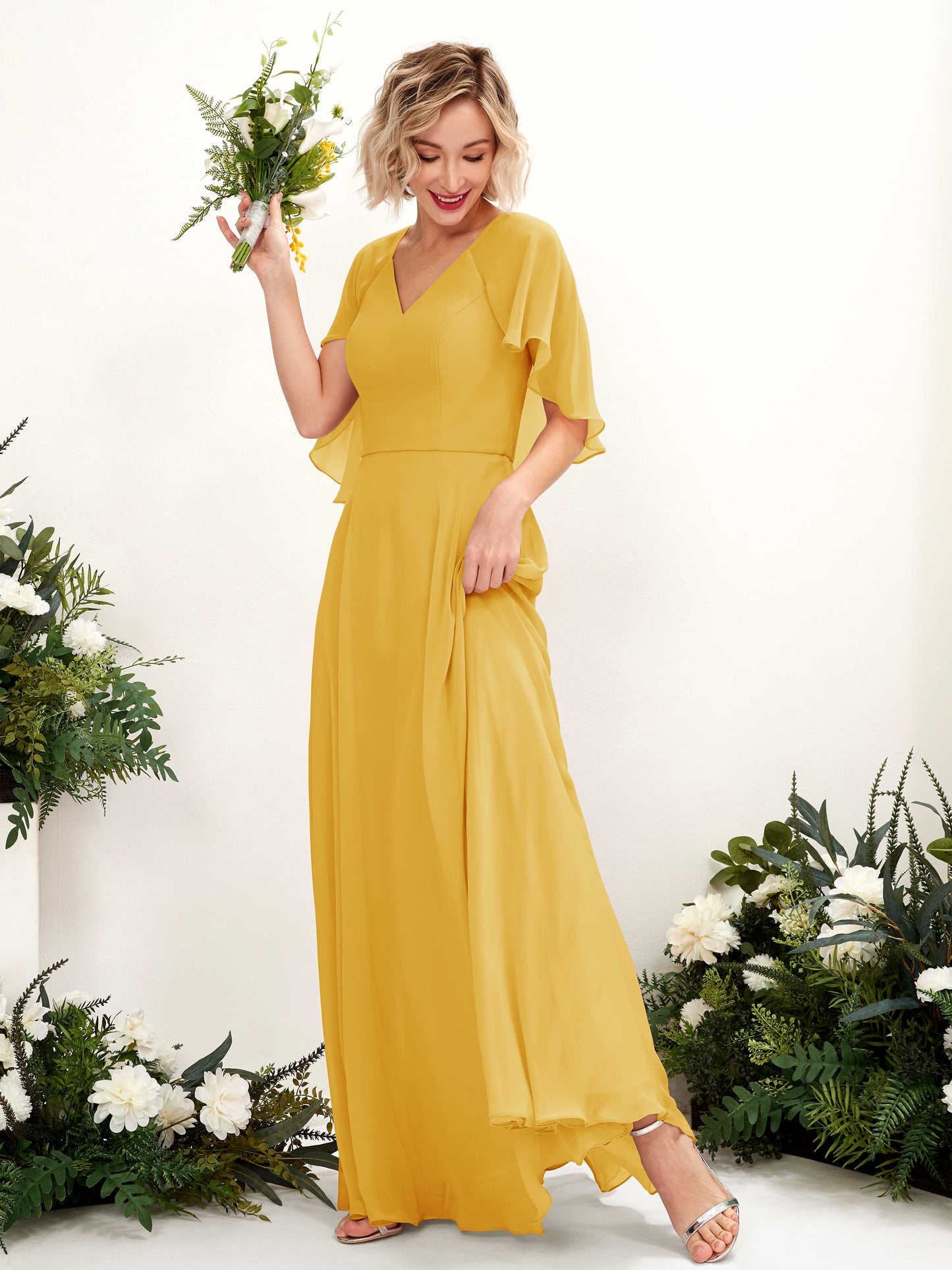 Winnie Mustard Yellow Maxi Dress