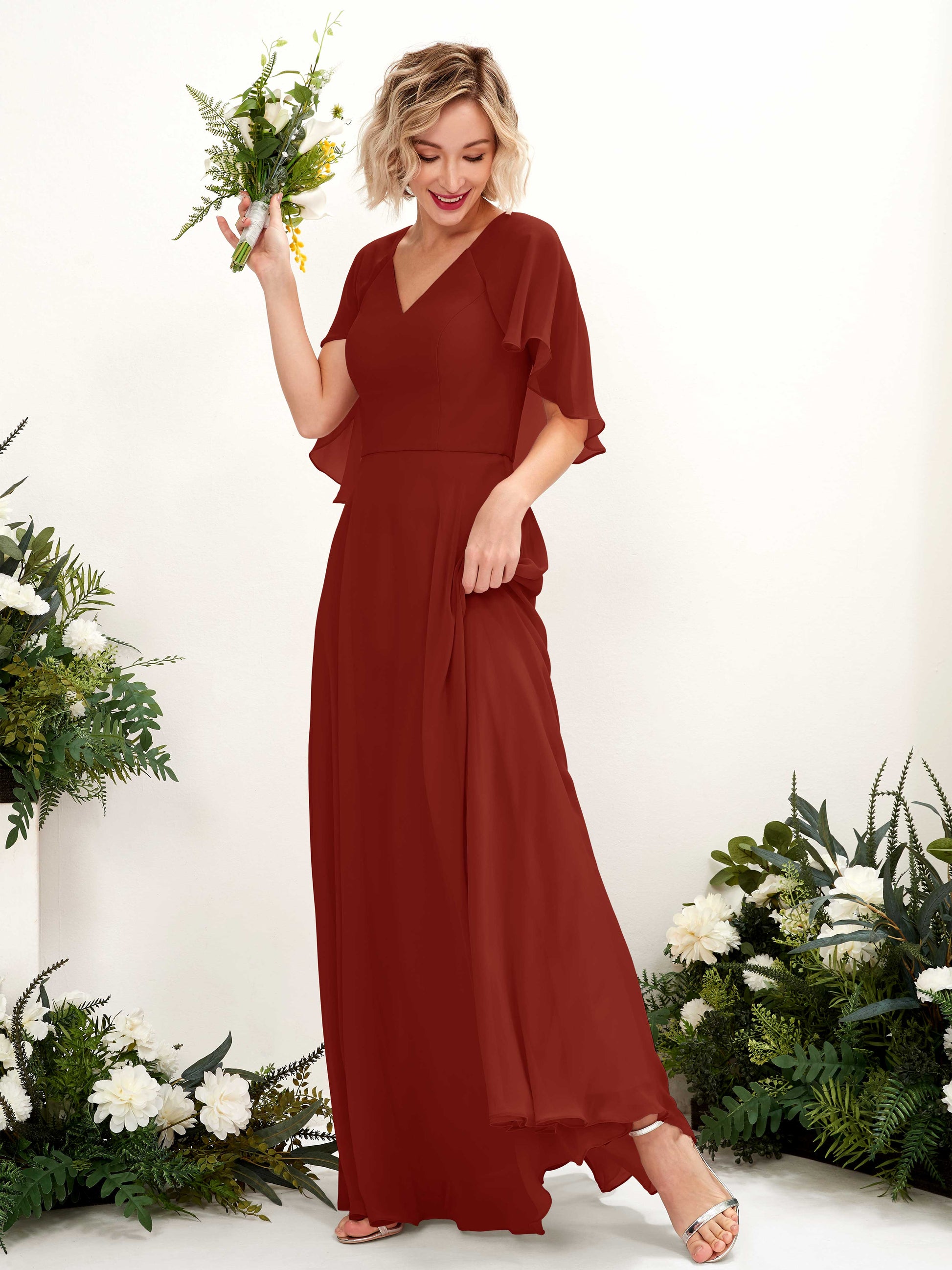 Winnie Rust Maxi Dress