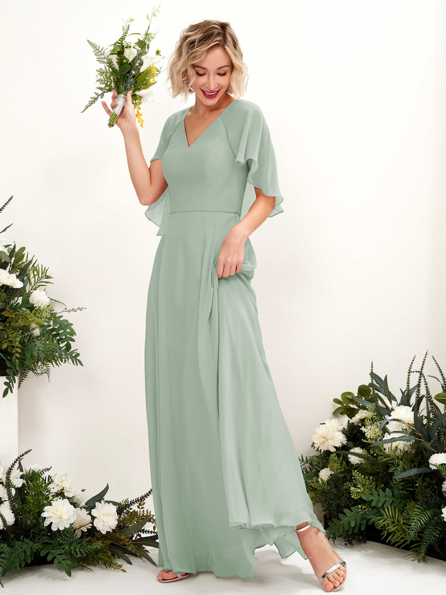 Winnie Sage Green Maxi Dress