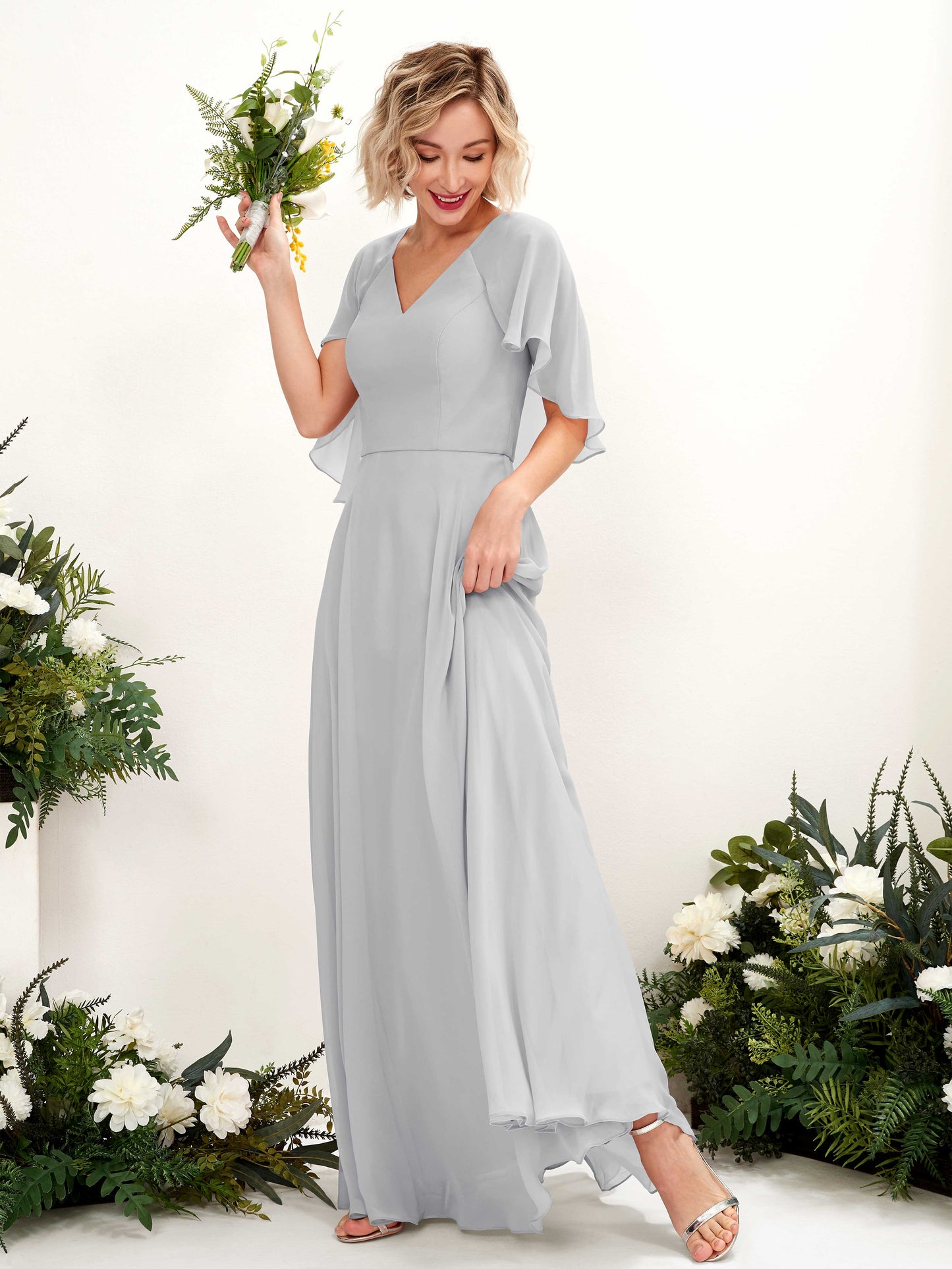 Winnie Silver Maxi Dress