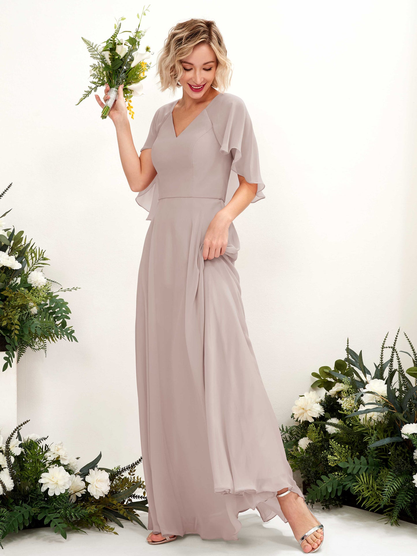 Winnie Taupe Maxi Dress