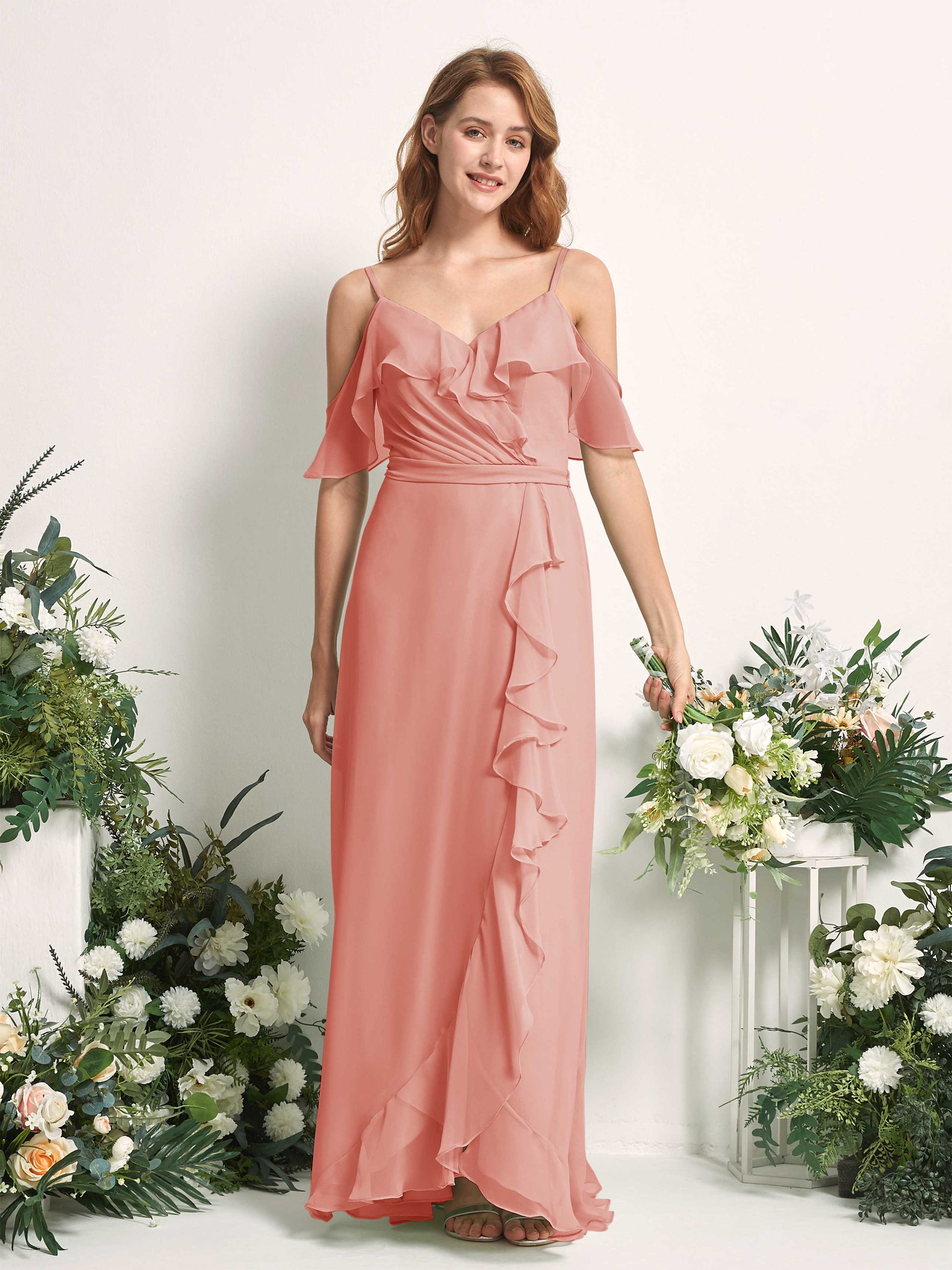 Yvette Champagne Rose Sleeveless Maxi Dress