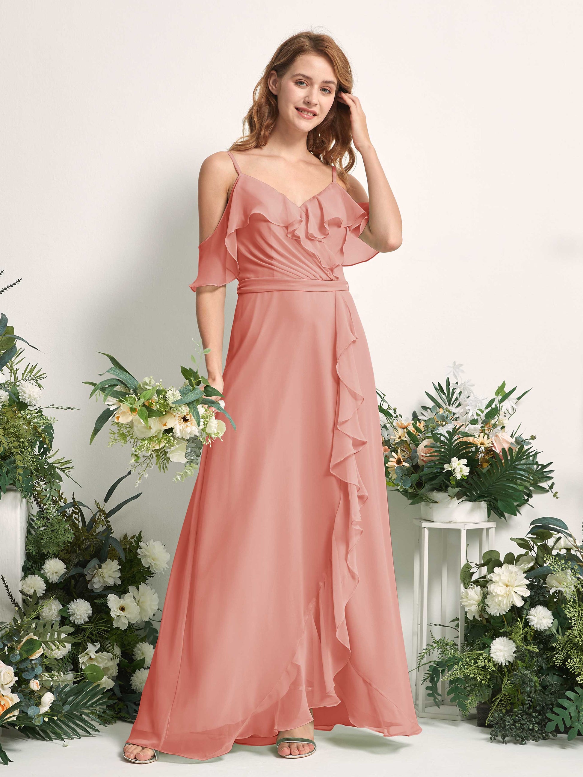 Yvette Champagne Rose Sleeveless Maxi Dress