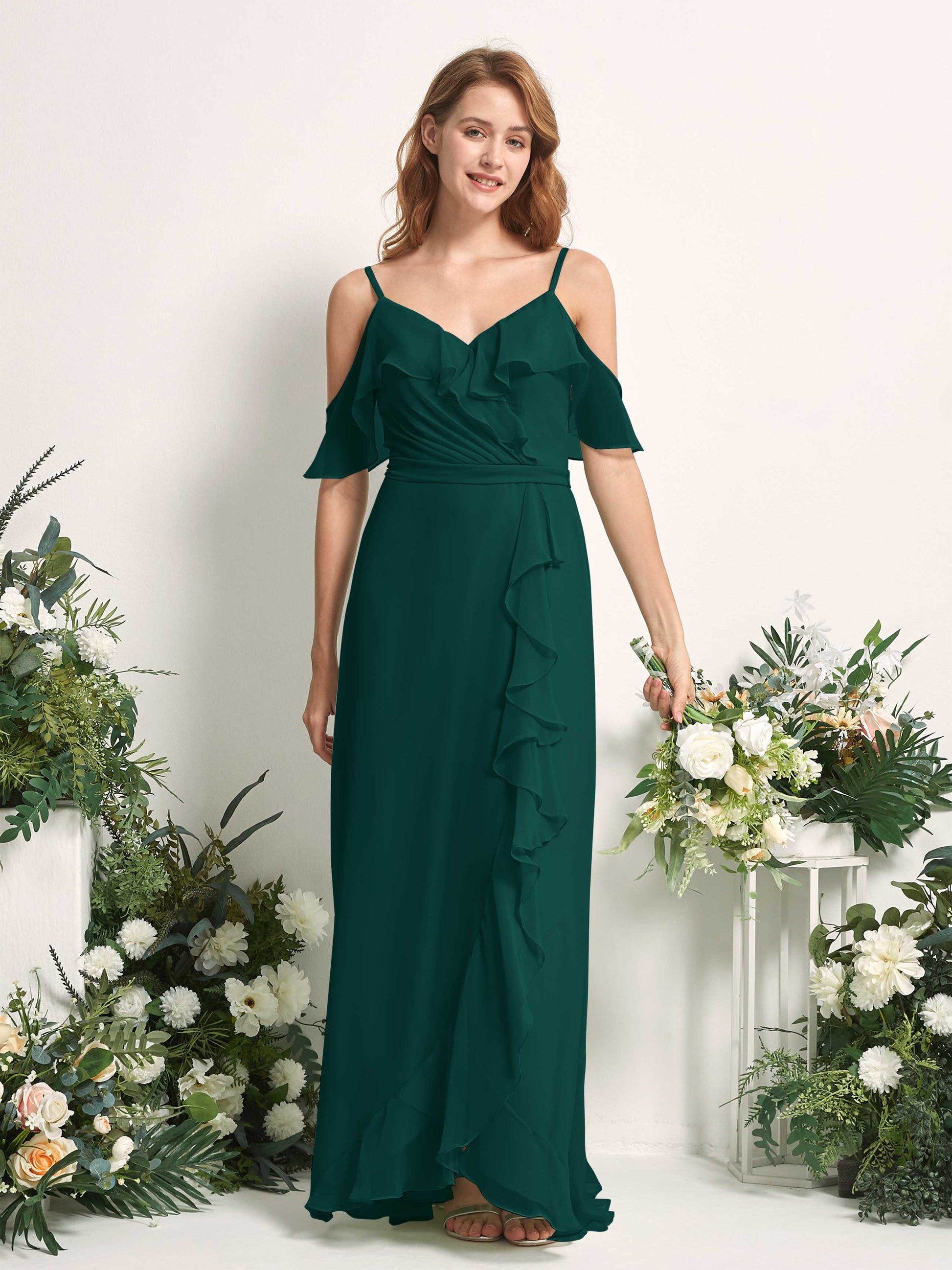 Yvette Dark Emerald Sleeveless Maxi Dress