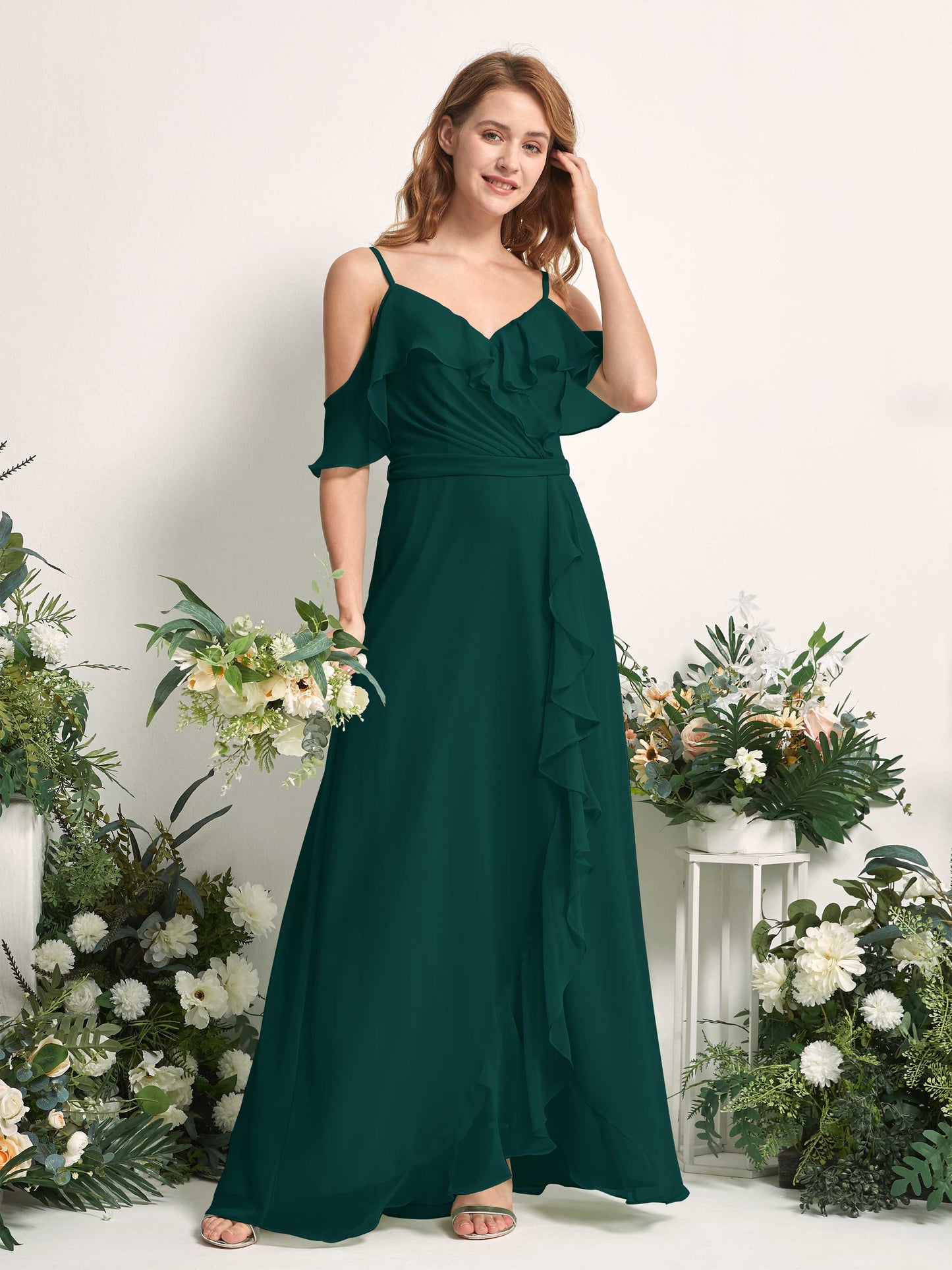 Yvette Dark Emerald Sleeveless Maxi Dress