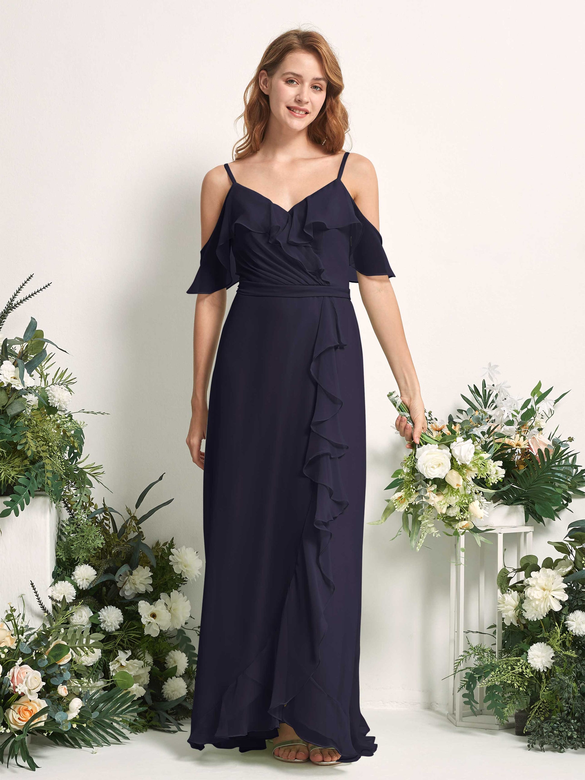 Yvette Dark Navy Sleeveless Maxi Dress