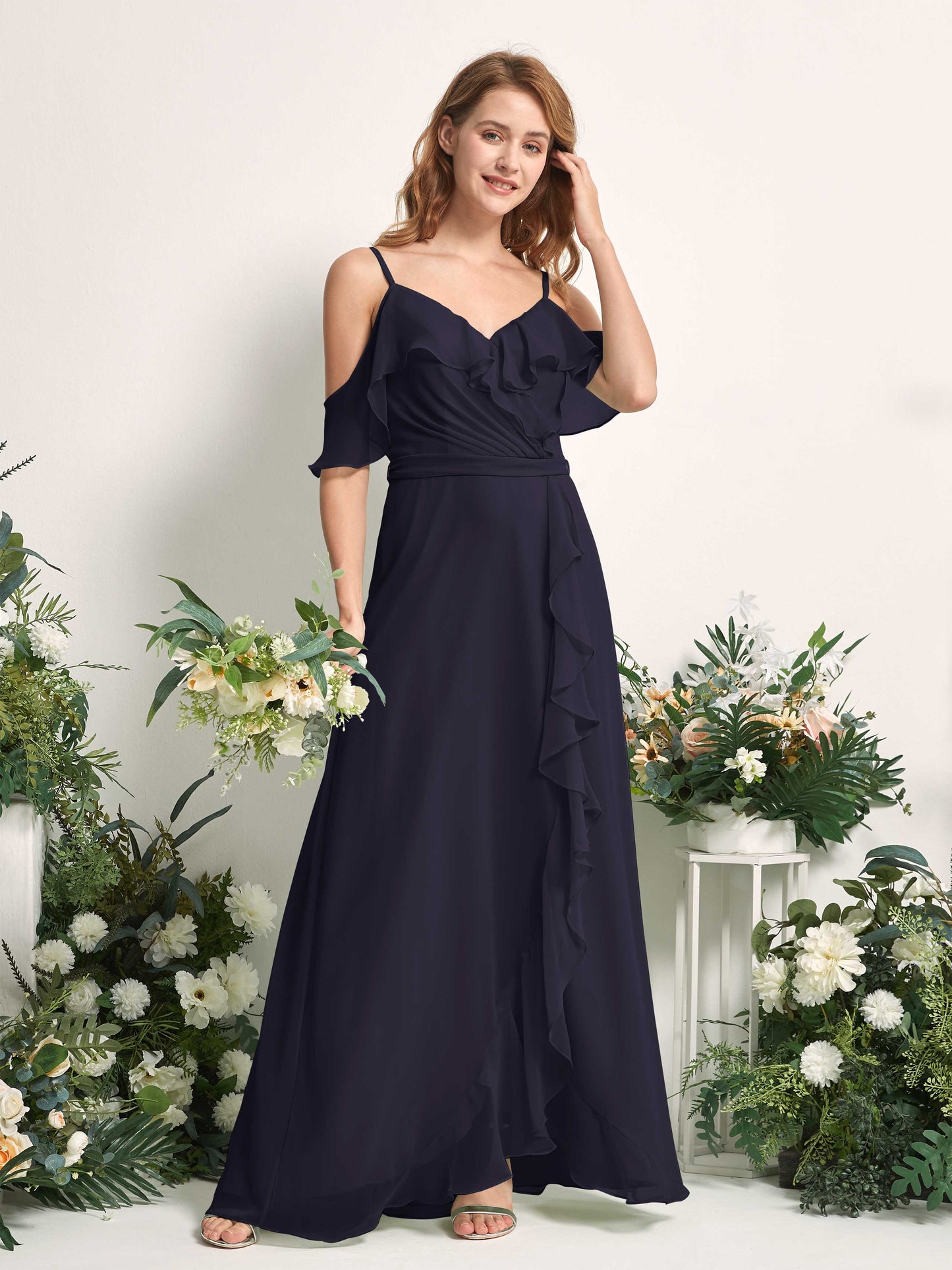 Yvette Dark Navy Sleeveless Maxi Dress