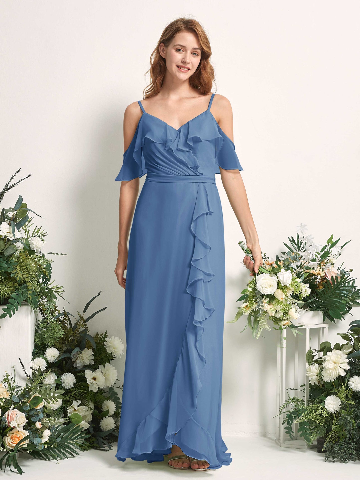 Yvette Dusty Blue Sleeveless Maxi Dress