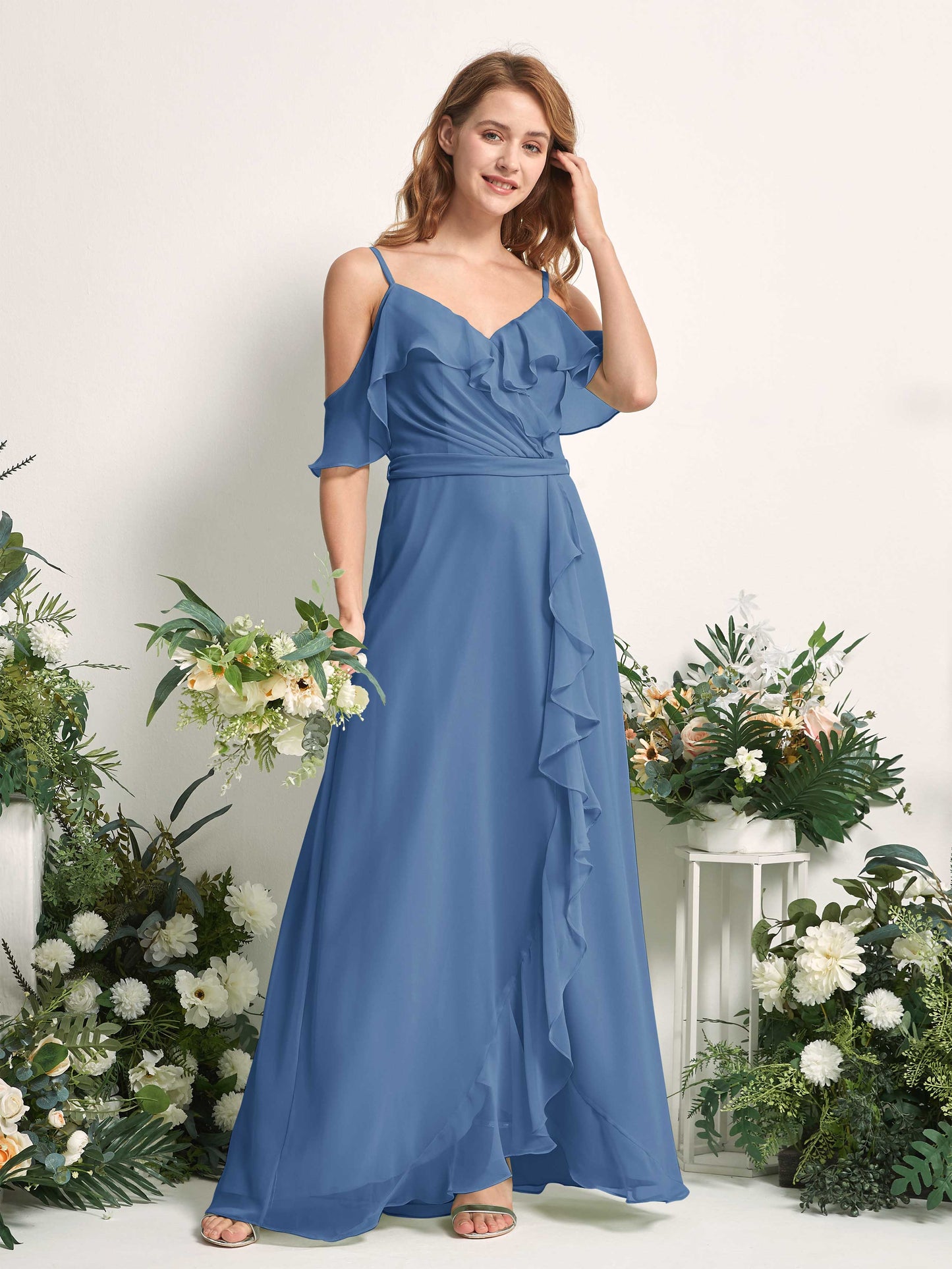 Yvette Dusty Blue Sleeveless Maxi Dress