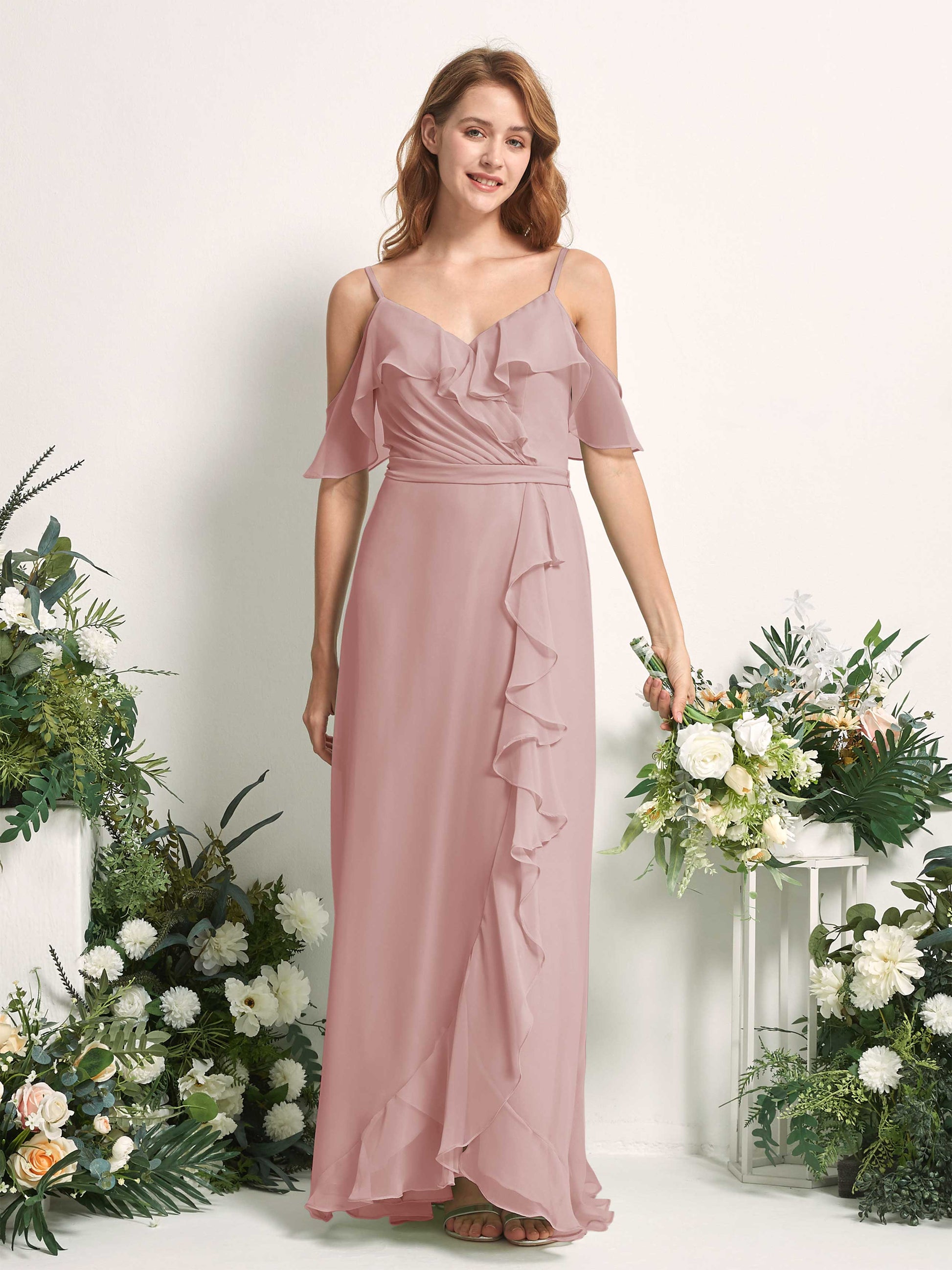 Yvette Dusty Rose Sleeveless Maxi Dress