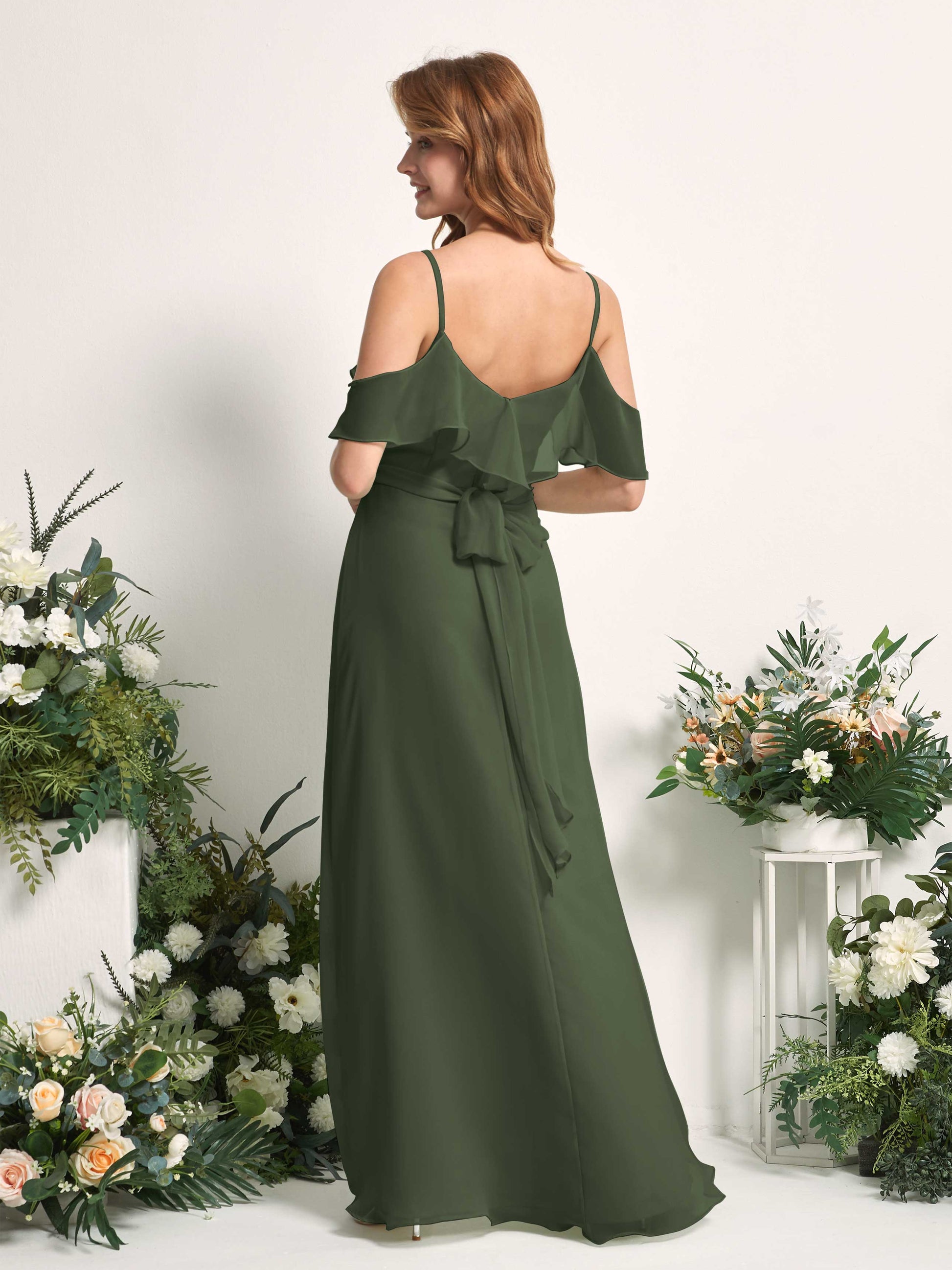 Yvette Martini Olive Sleeveless Maxi Dress