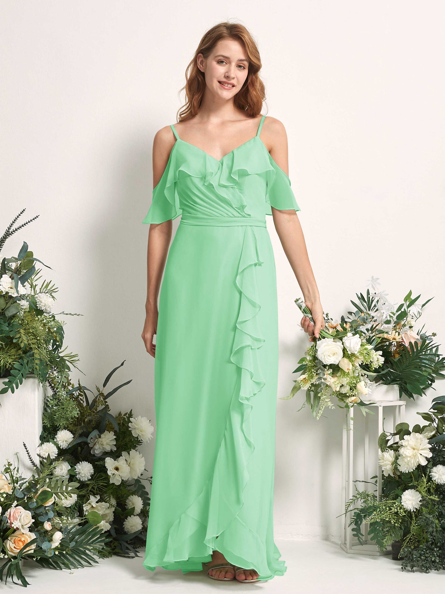 Yvette Mint Green Sleeveless Maxi Dress