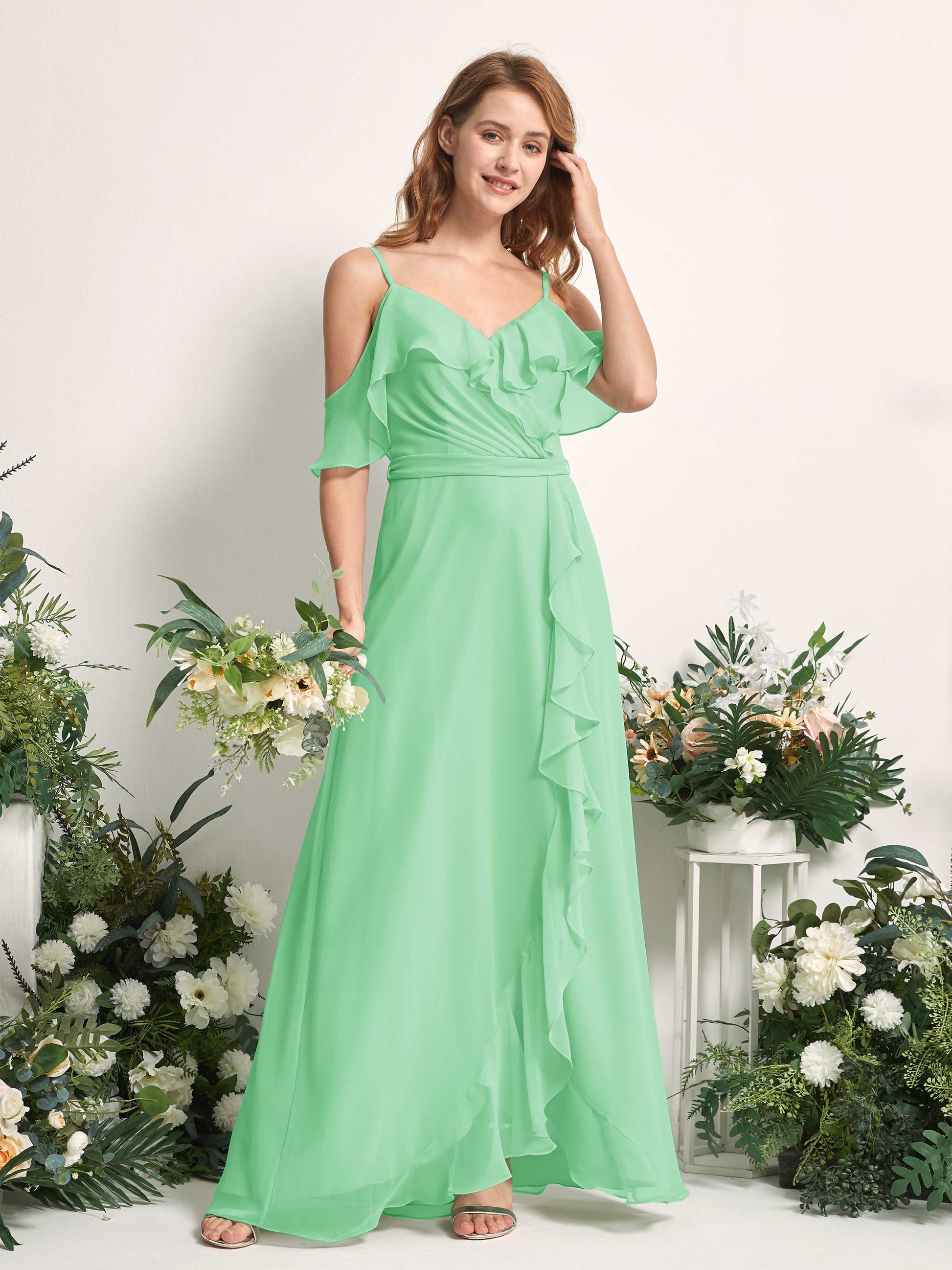 Yvette Mint Green Sleeveless Maxi Dress