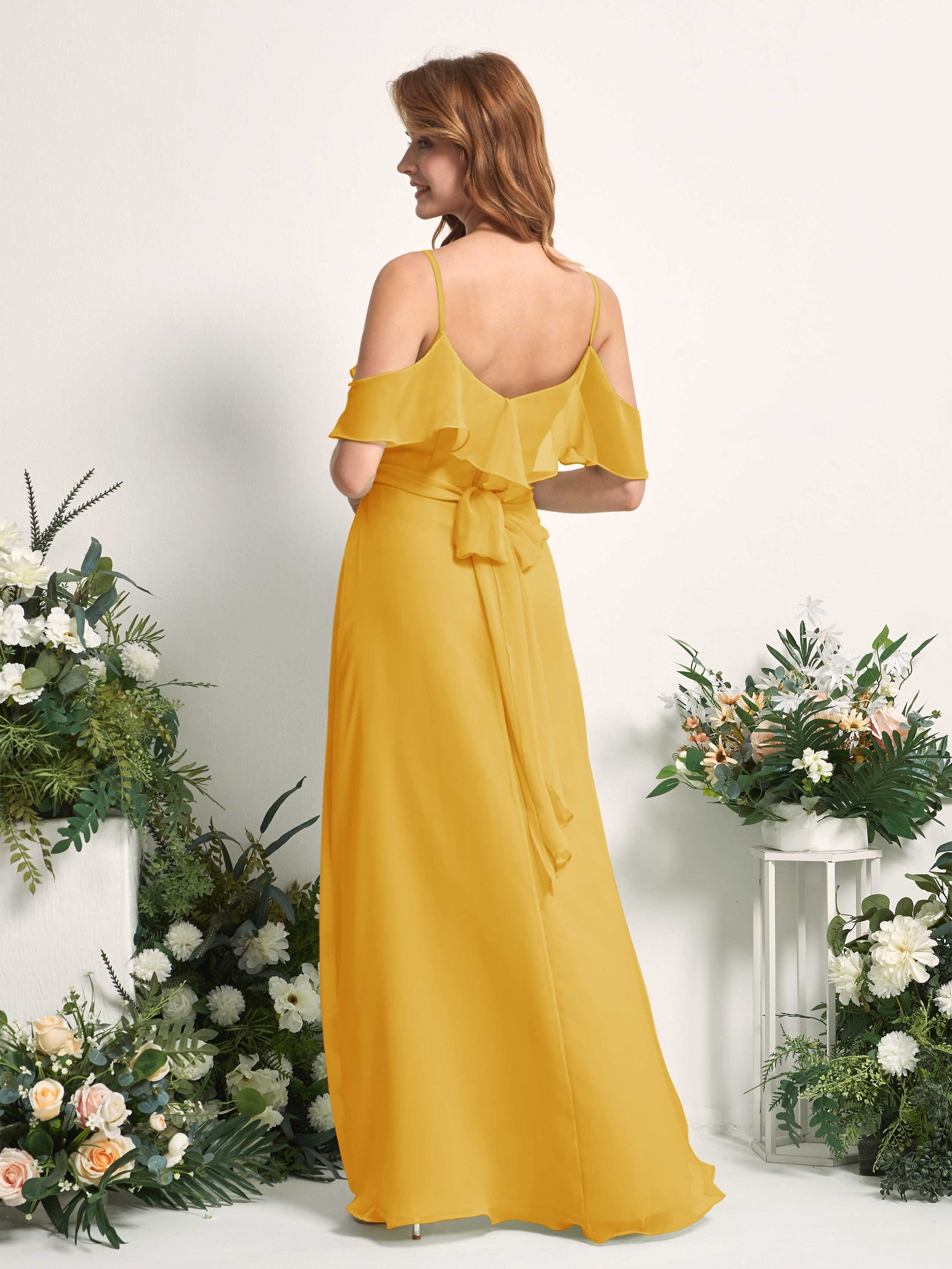 Yvette Mustard Yellow Sleeveless Maxi Dress