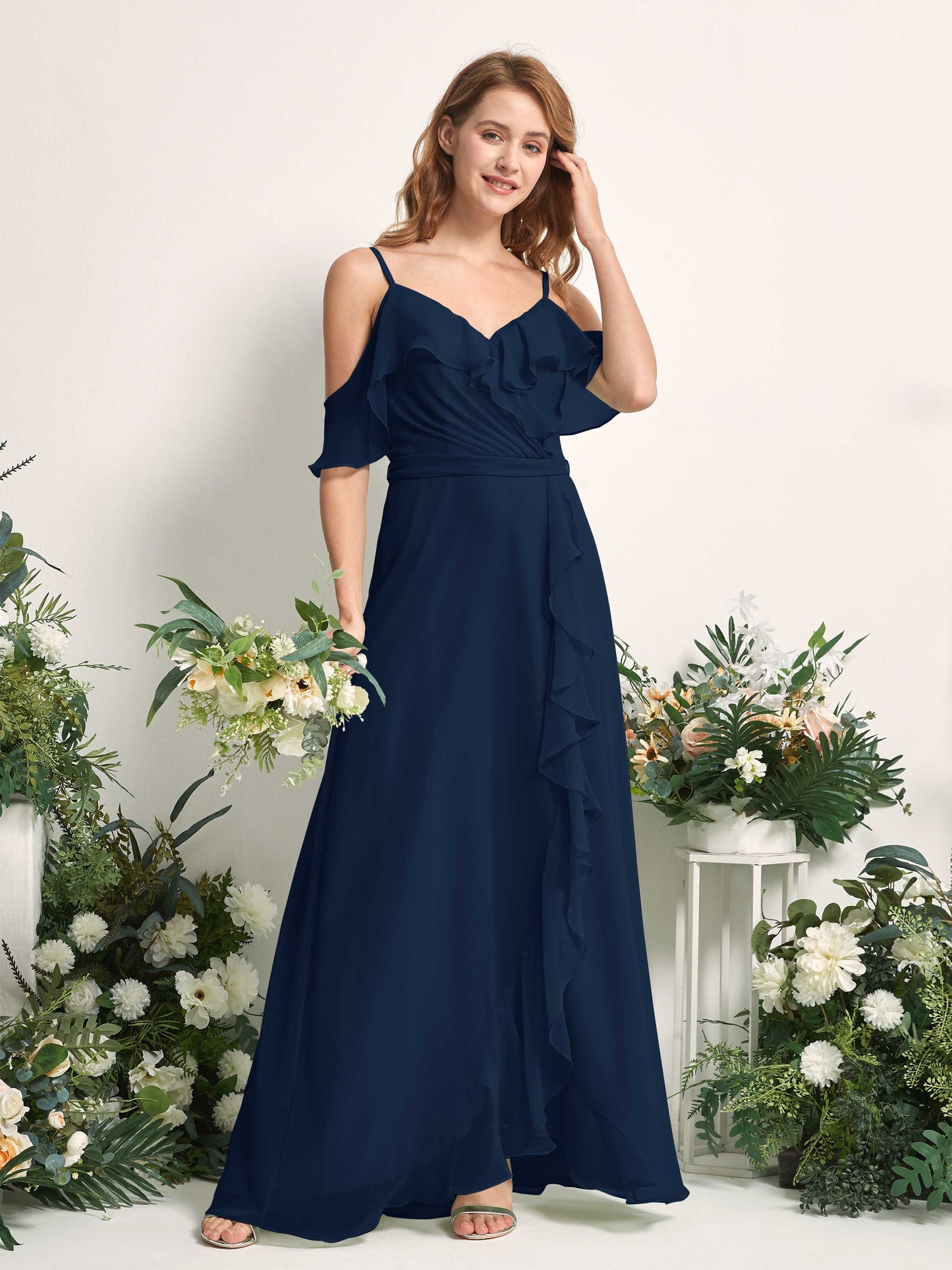 Yvette Navy Sleeveless Maxi Dress