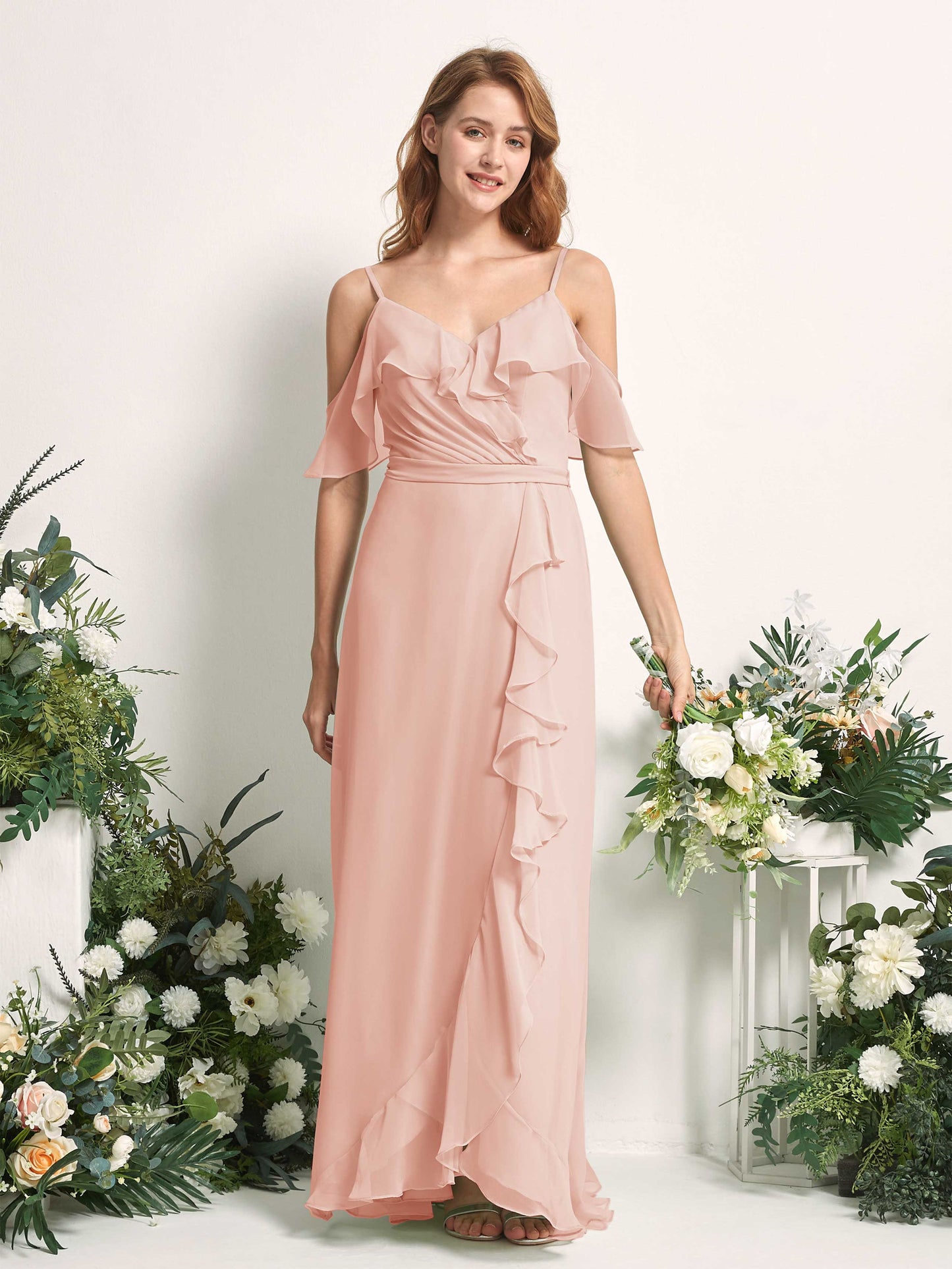 Yvette Pearl Pink Sleeveless Maxi Dress