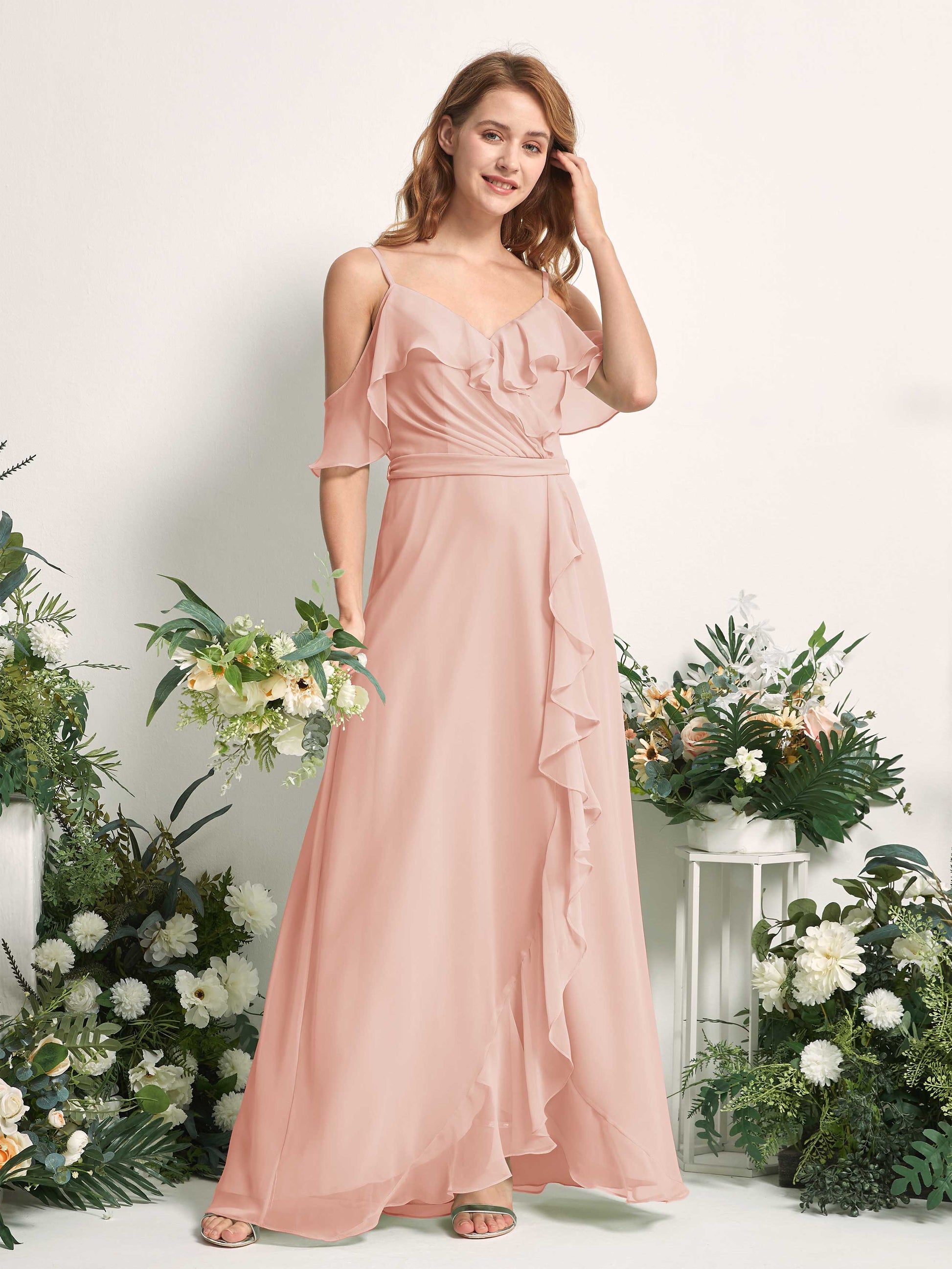 Yvette Pearl Pink Sleeveless Maxi Dress