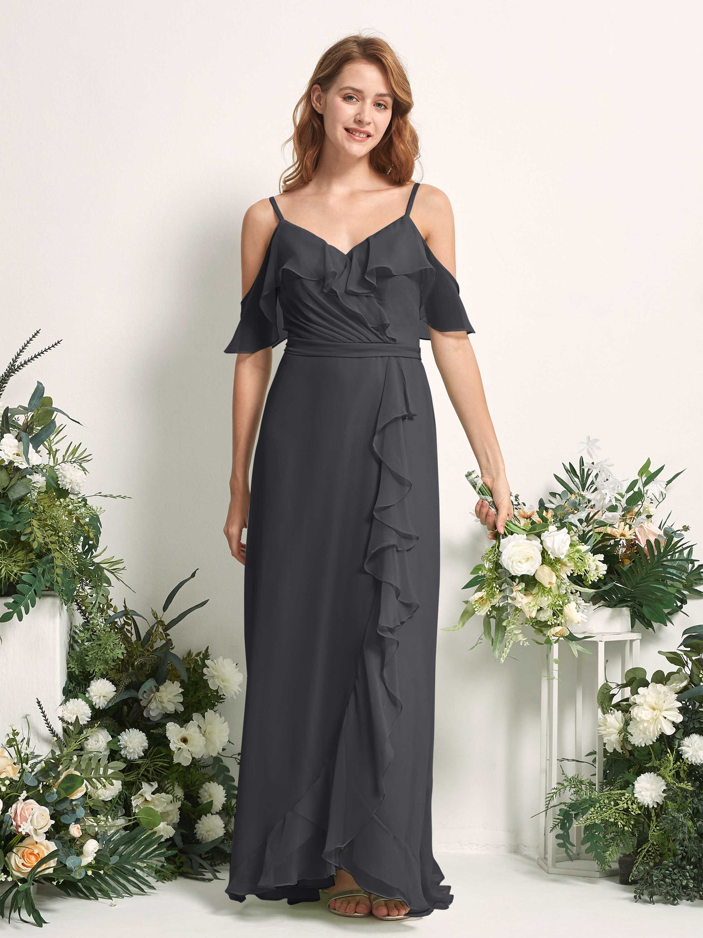 Yvette Pewter Sleeveless Maxi Dress