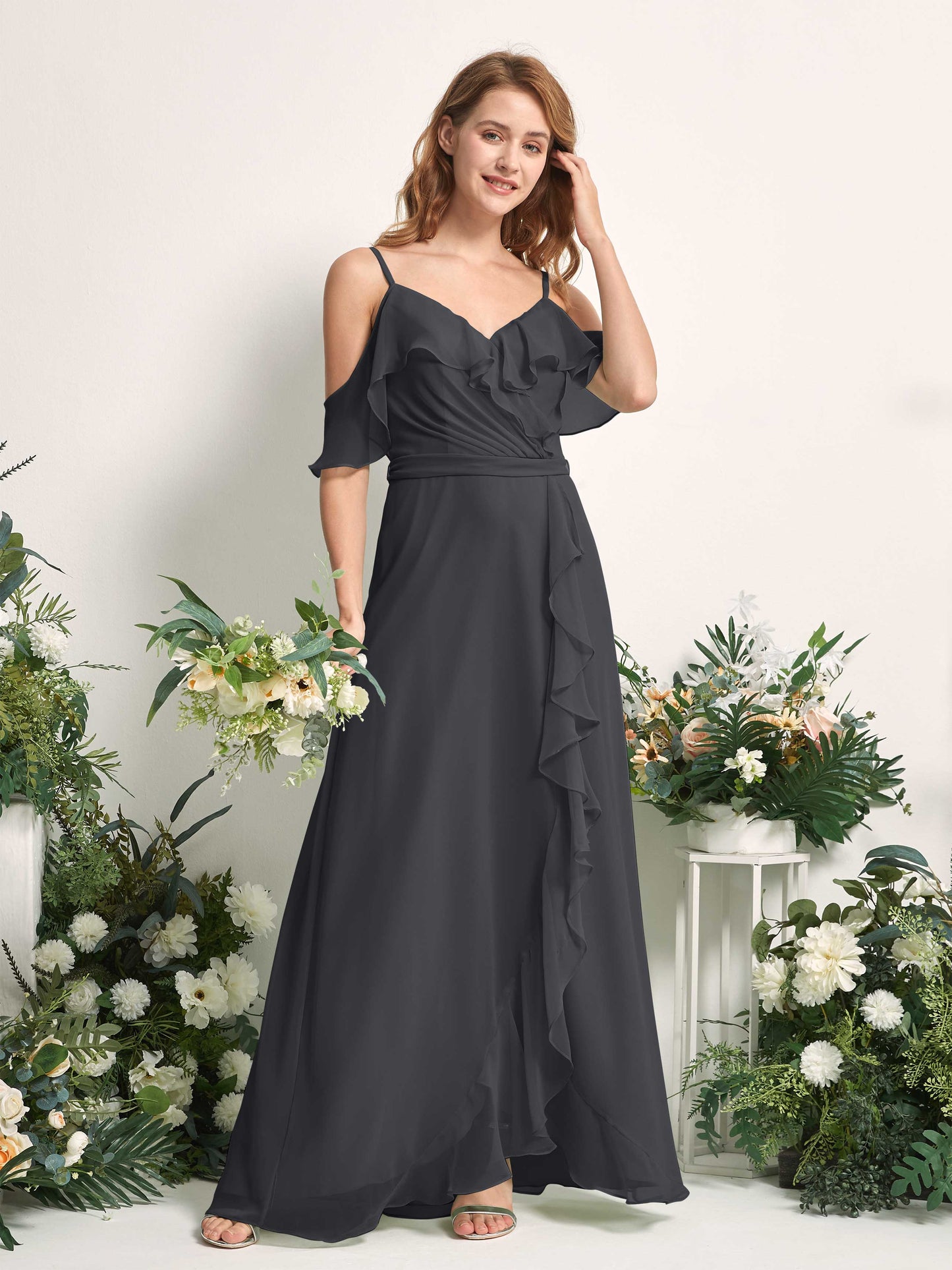 Yvette Pewter Sleeveless Maxi Dress