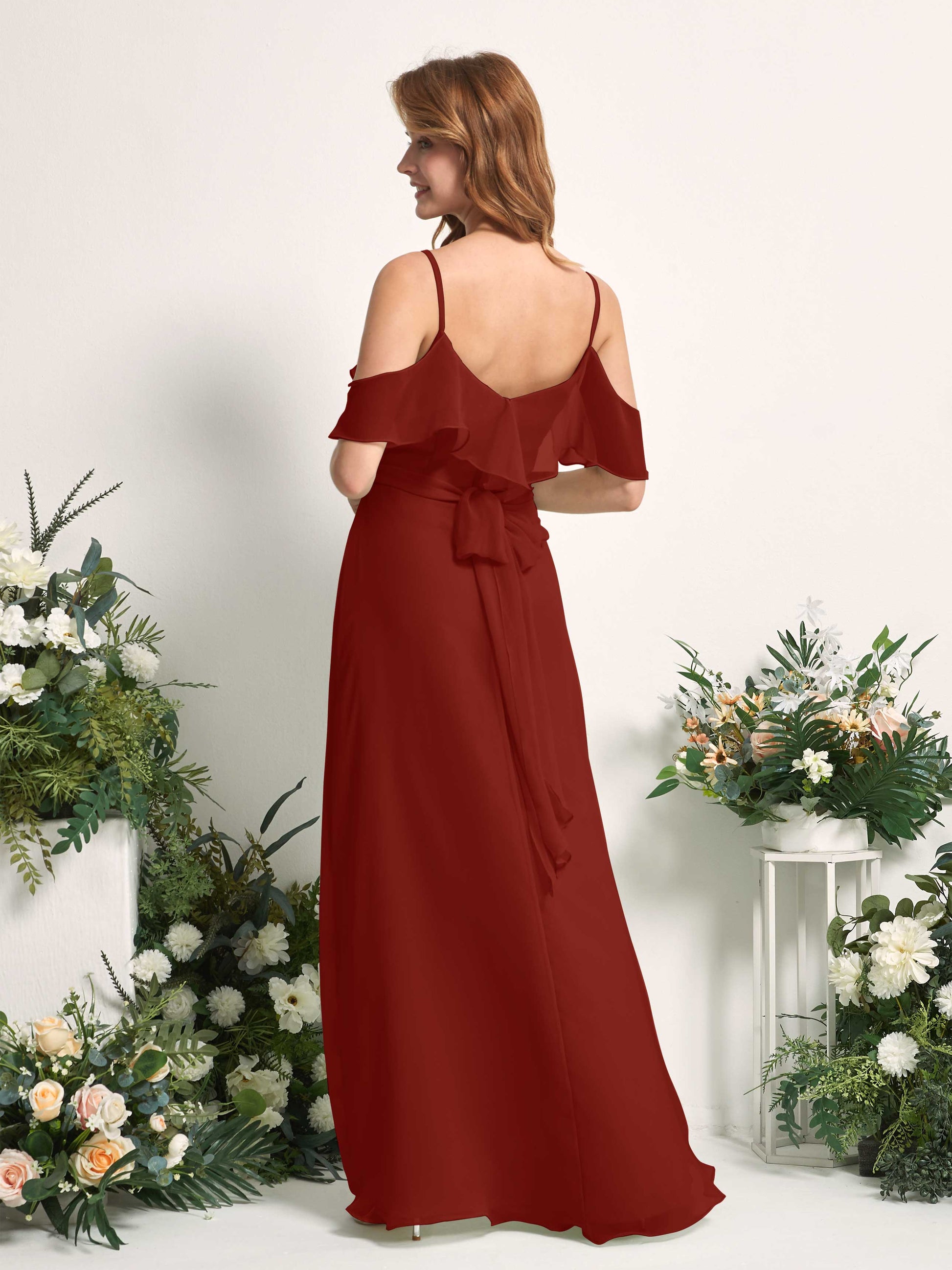 Yvette Rust Sleeveless Maxi Dress