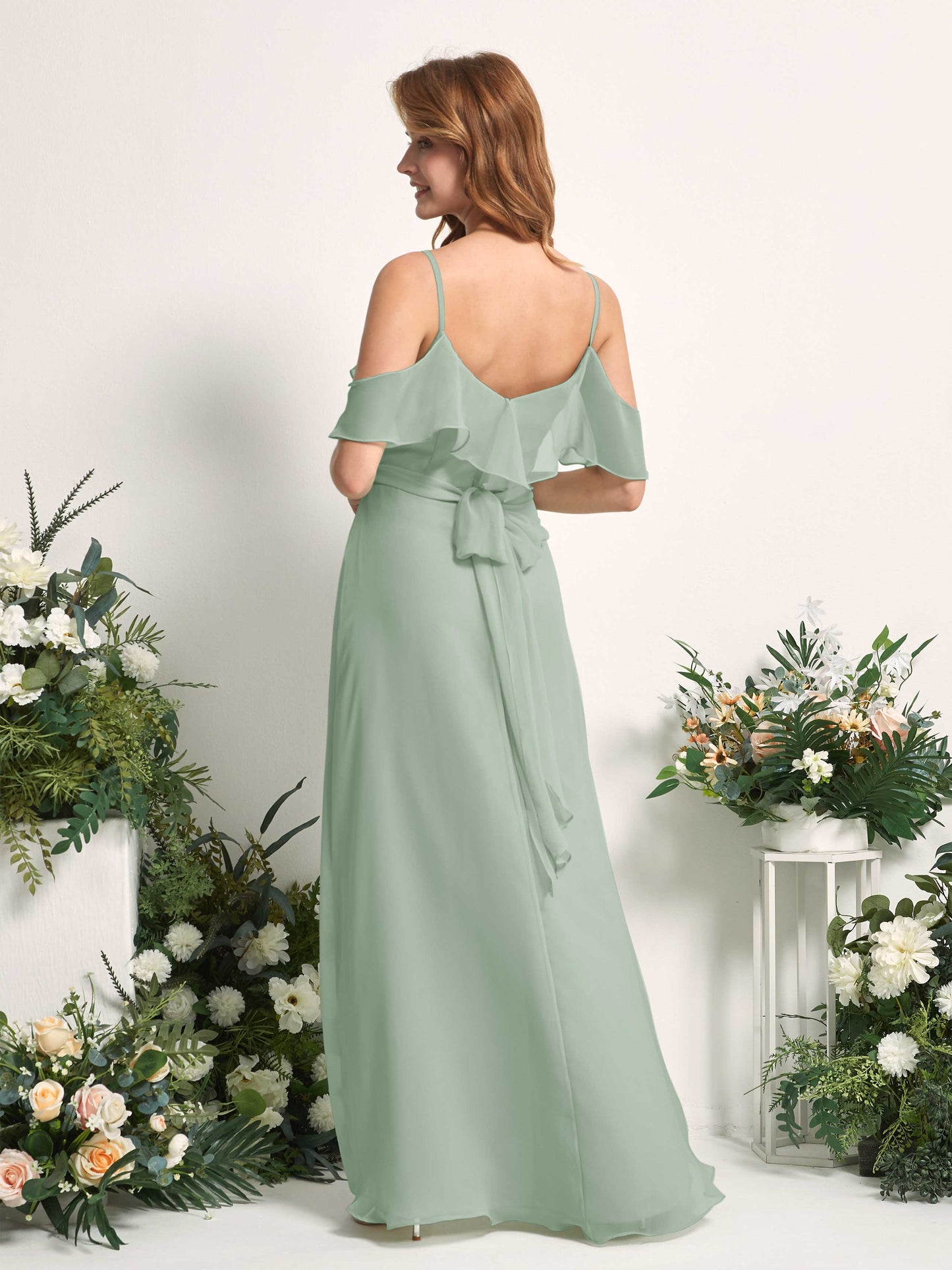 Yvette Sage Green Sleeveless Maxi Dress