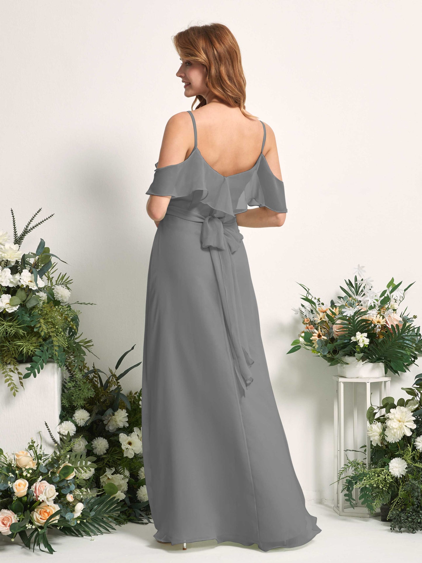 Yvette Steel Gray Sleeveless Maxi Dress