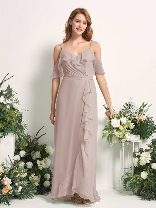 Yvette Taupe Sleeveless Maxi Dress