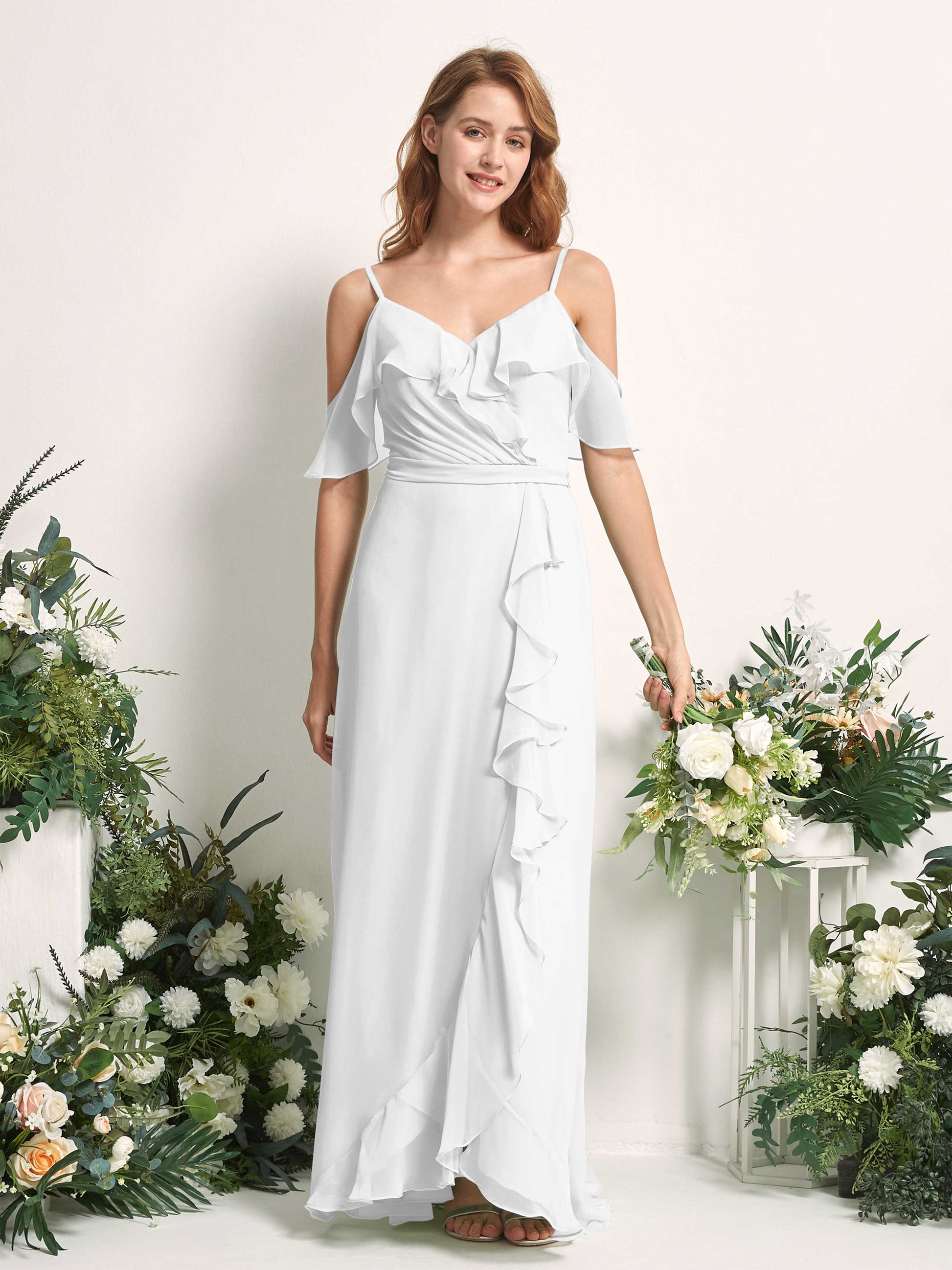 Yvette White Sleeveless Maxi Dress