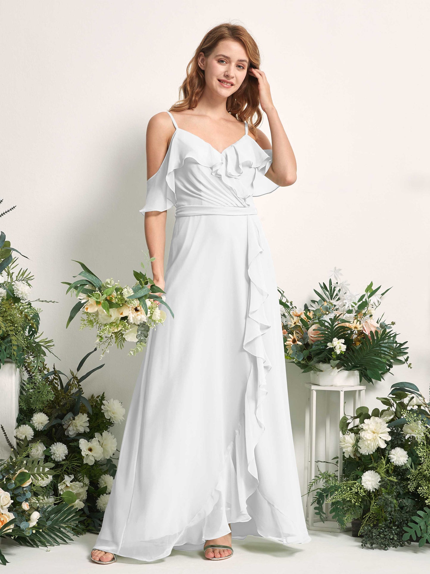 Yvette White Sleeveless Maxi Dress