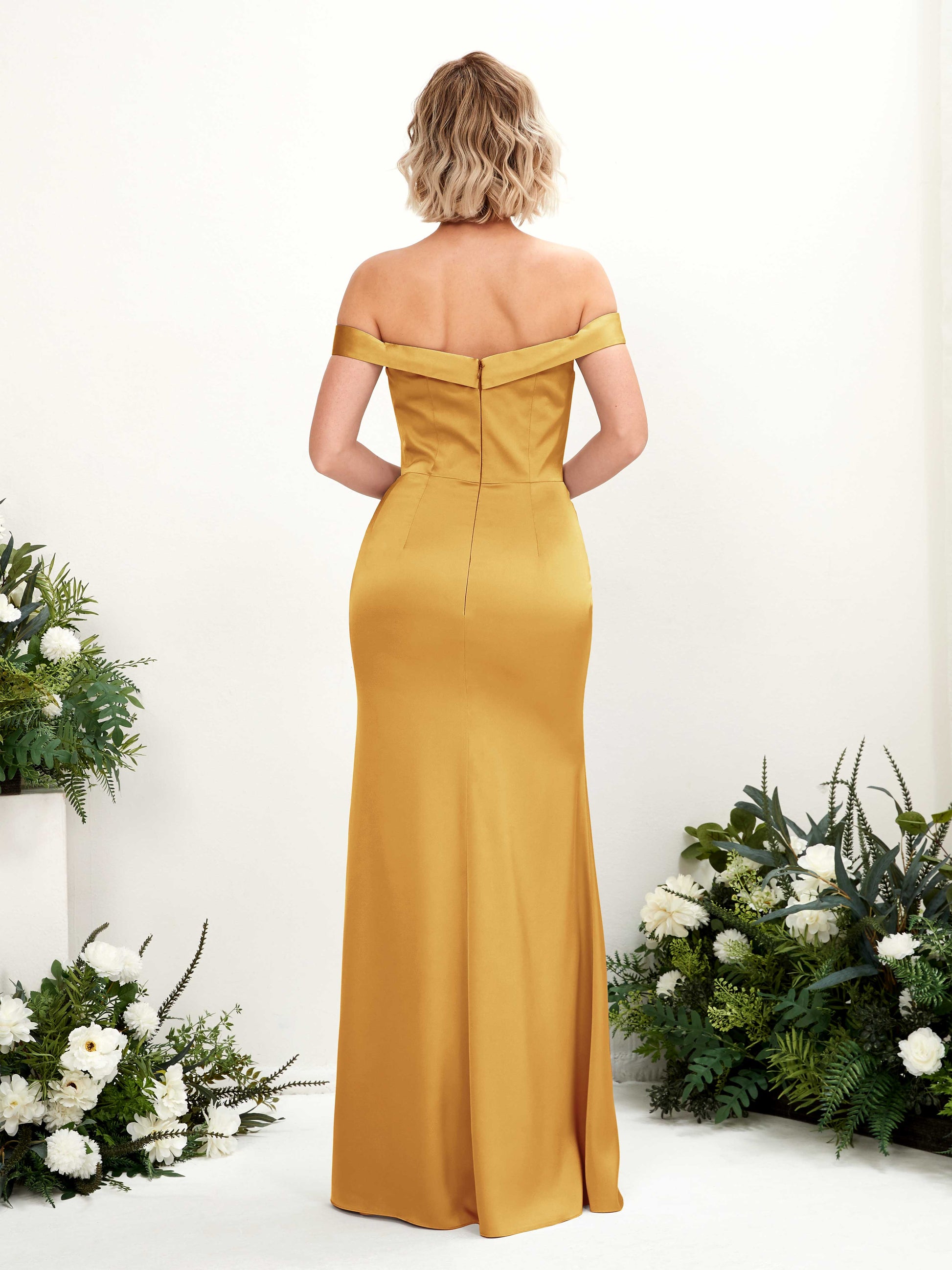 Zoe Canary Satin Sleeveless Maxi Dress